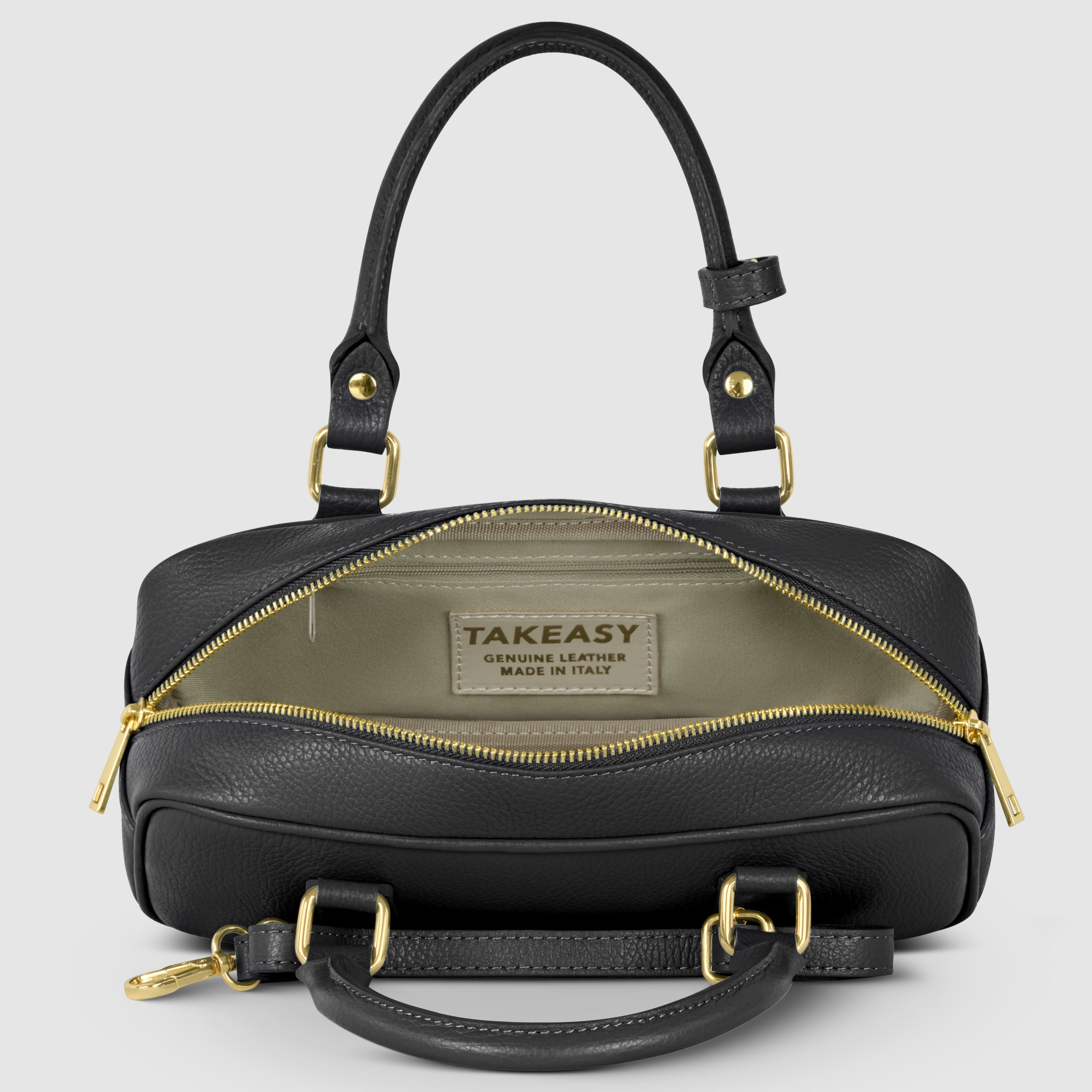 Italian Genuine Calf Leather Top-Handle Bag 252335