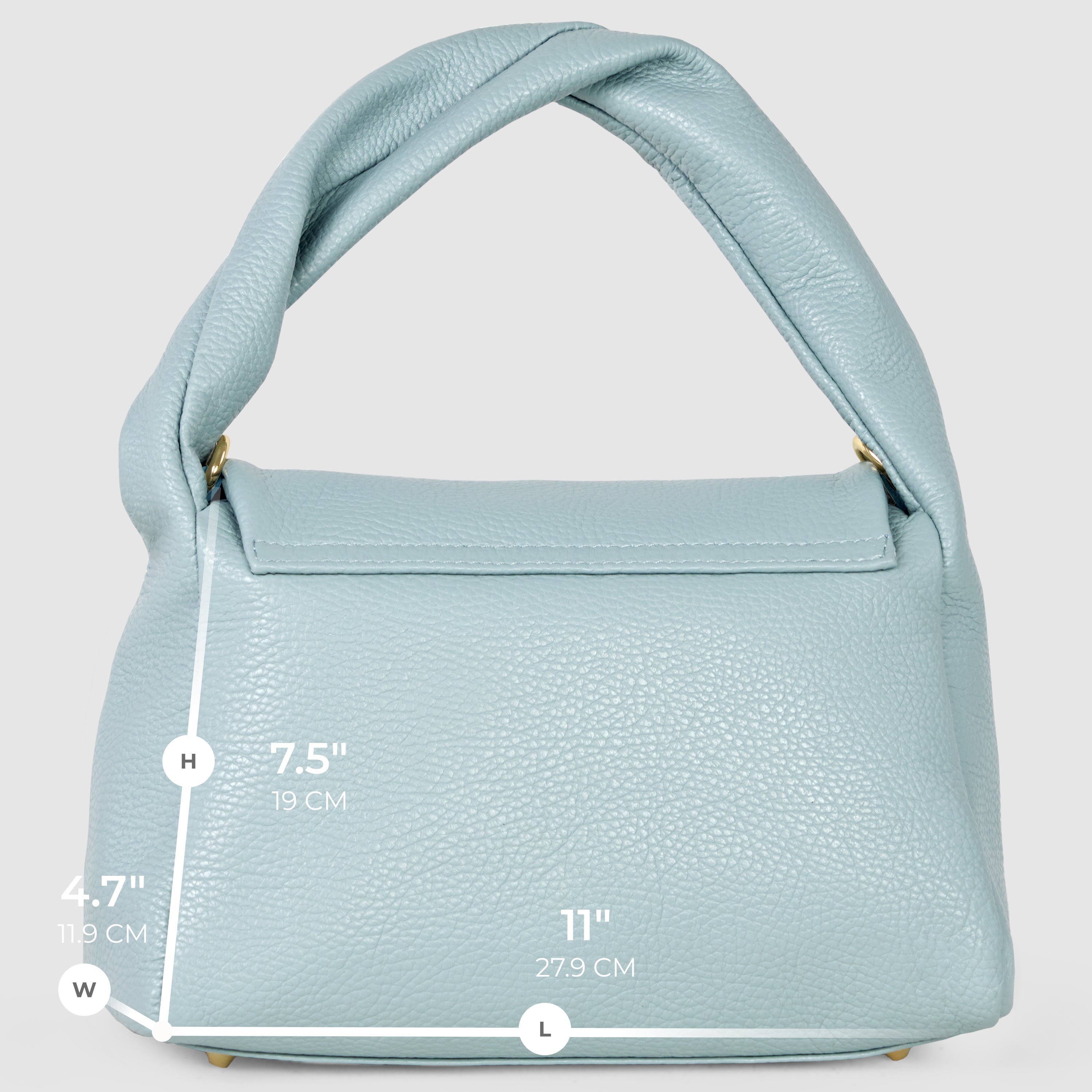 Italian Genuine Calf Leather Top-Handle Bag 262495