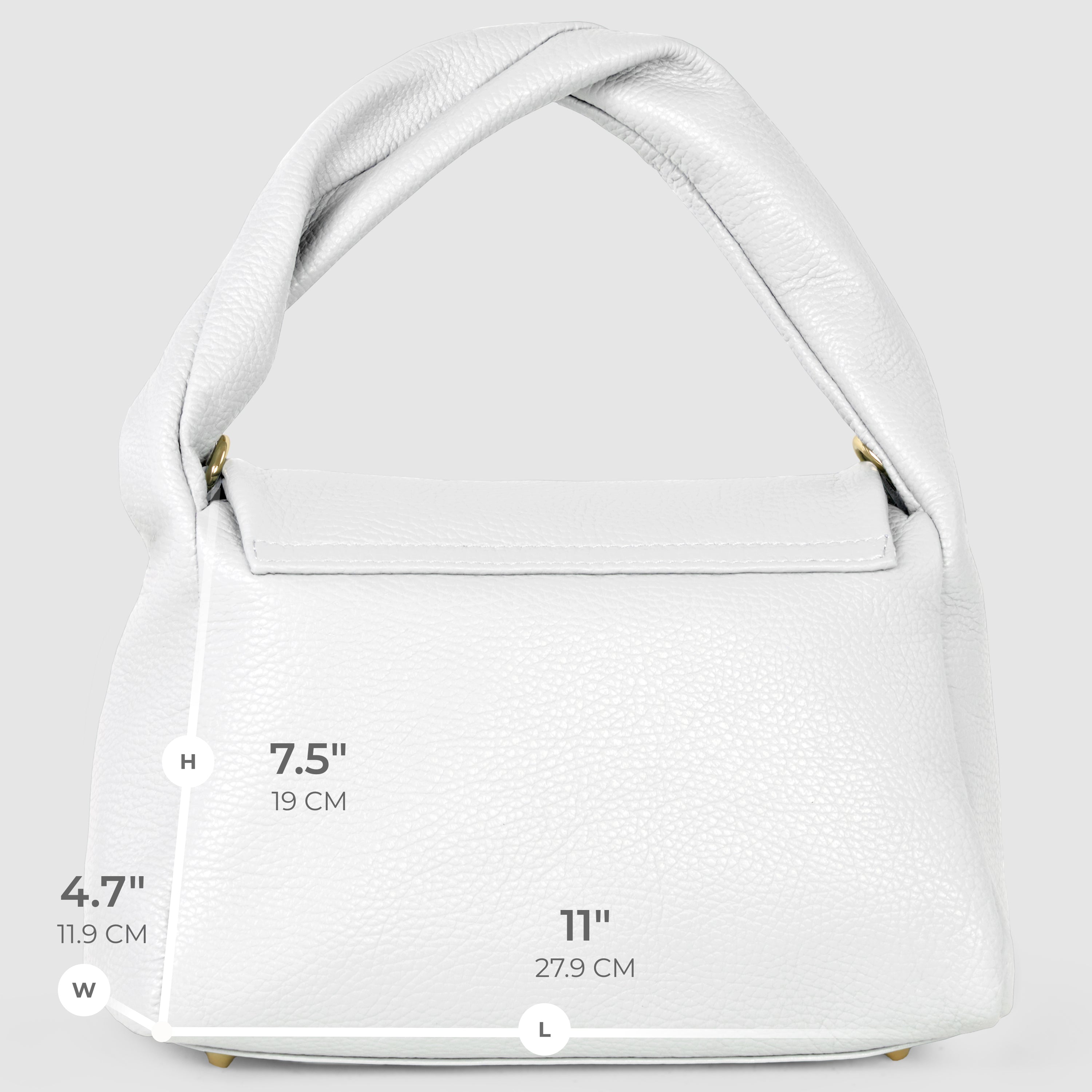 Italian Genuine Calf Leather Top-Handle Bag 262495