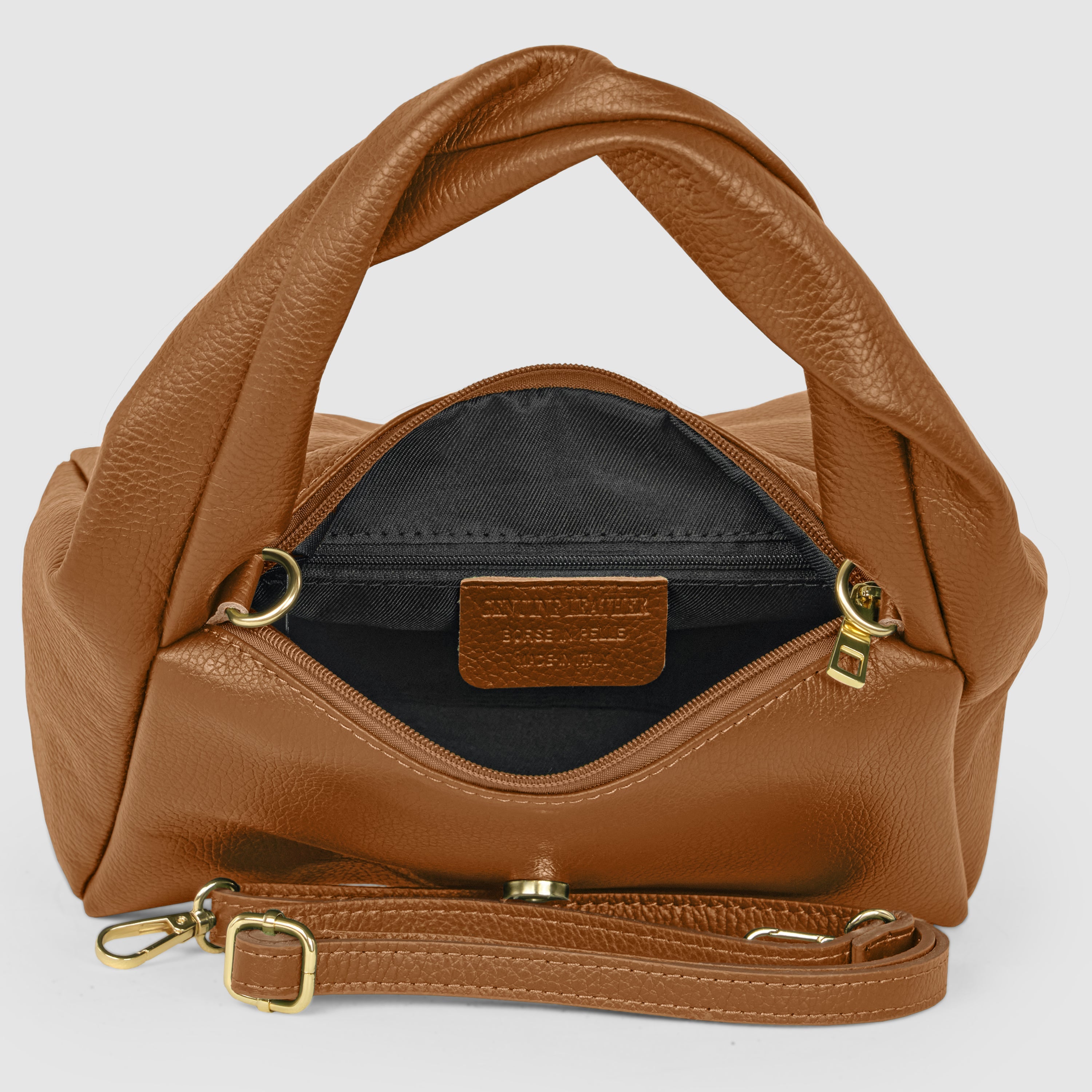 Italian Genuine Calf Leather Top-Handle Bag 262495
