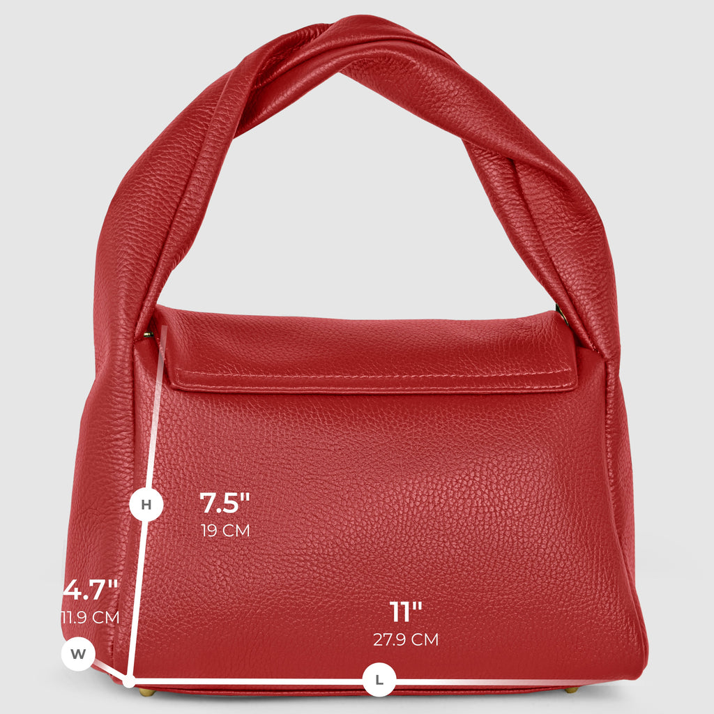 Italian Genuine Calf Leather Top-Handle Bag 262495