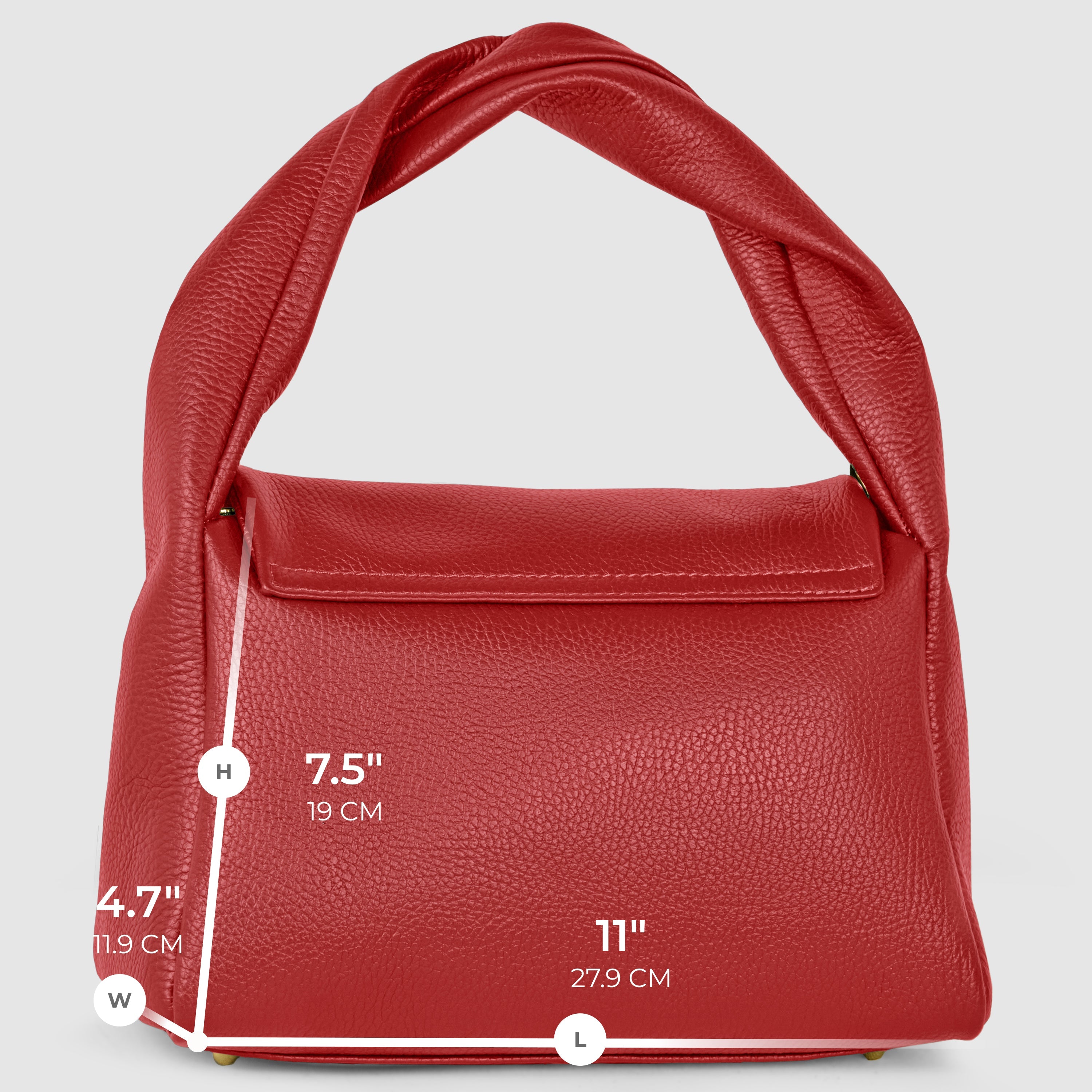 Italian Genuine Calf Leather Top-Handle Bag 262495