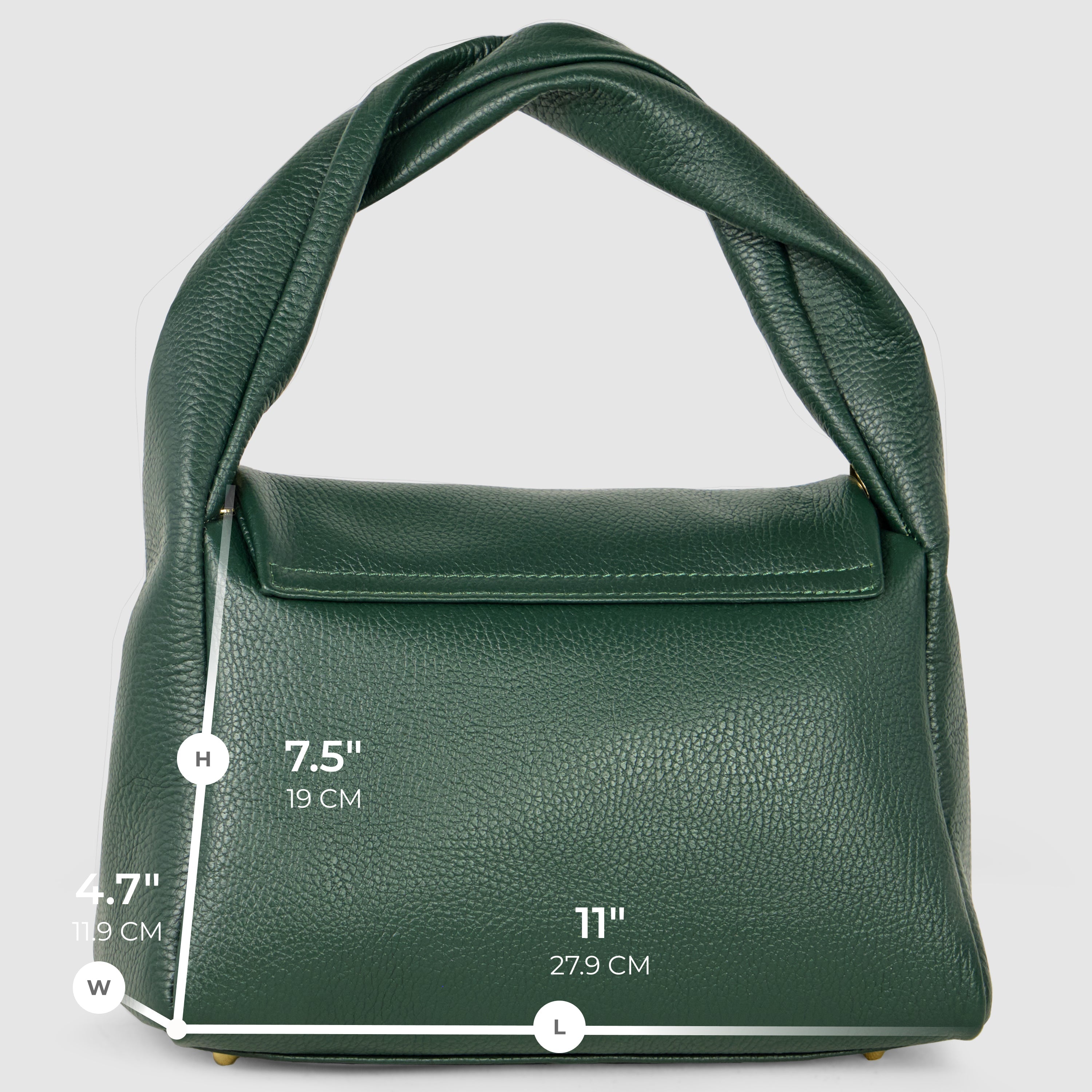 Italian Genuine Calf Leather Top-Handle Bag 262495