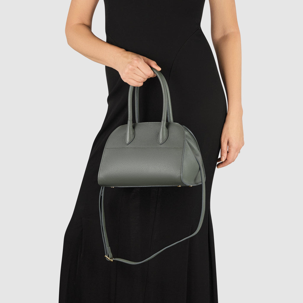 Italian Genuine Calf Leather Top-Handle Bag 302811