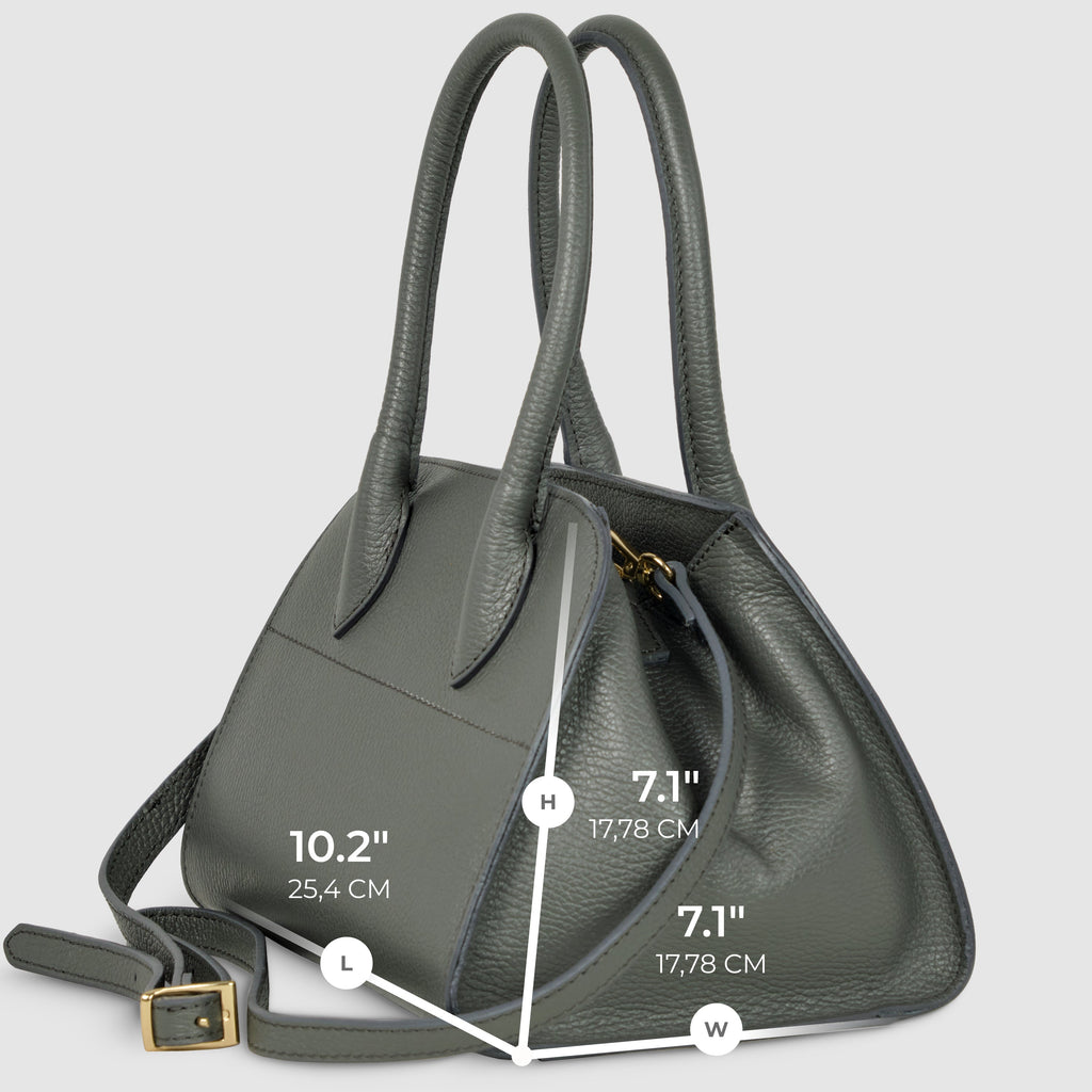 Italian Genuine Calf Leather Top-Handle Bag 302811