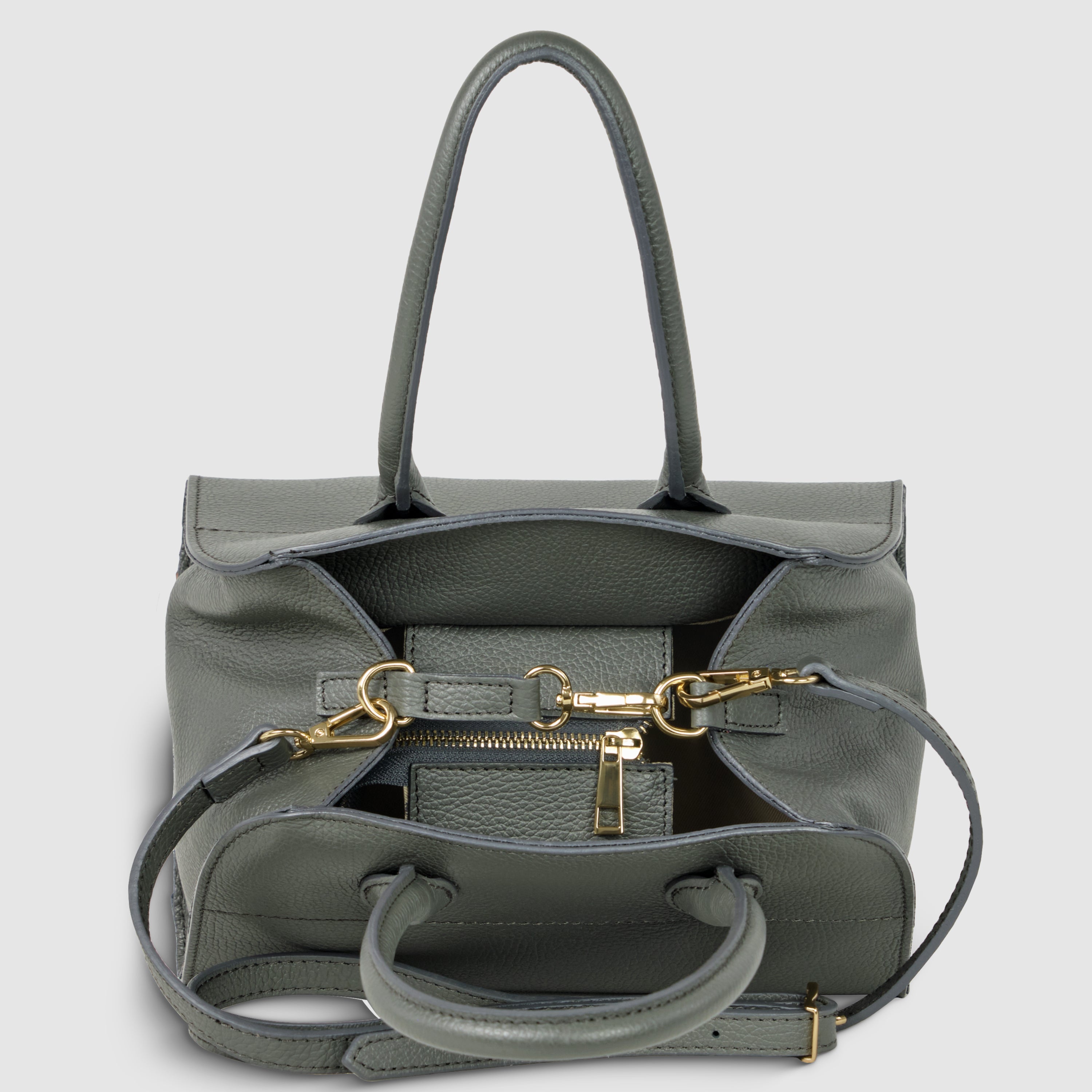 Italian Genuine Calf Leather Top-Handle Bag 302811