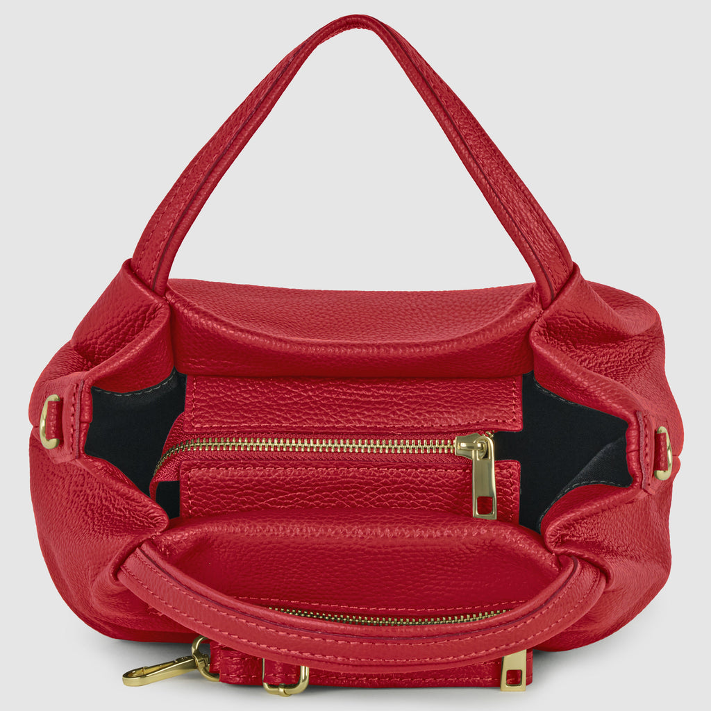 Italian Genuine Calf Leather Top-Handle Bag 322055