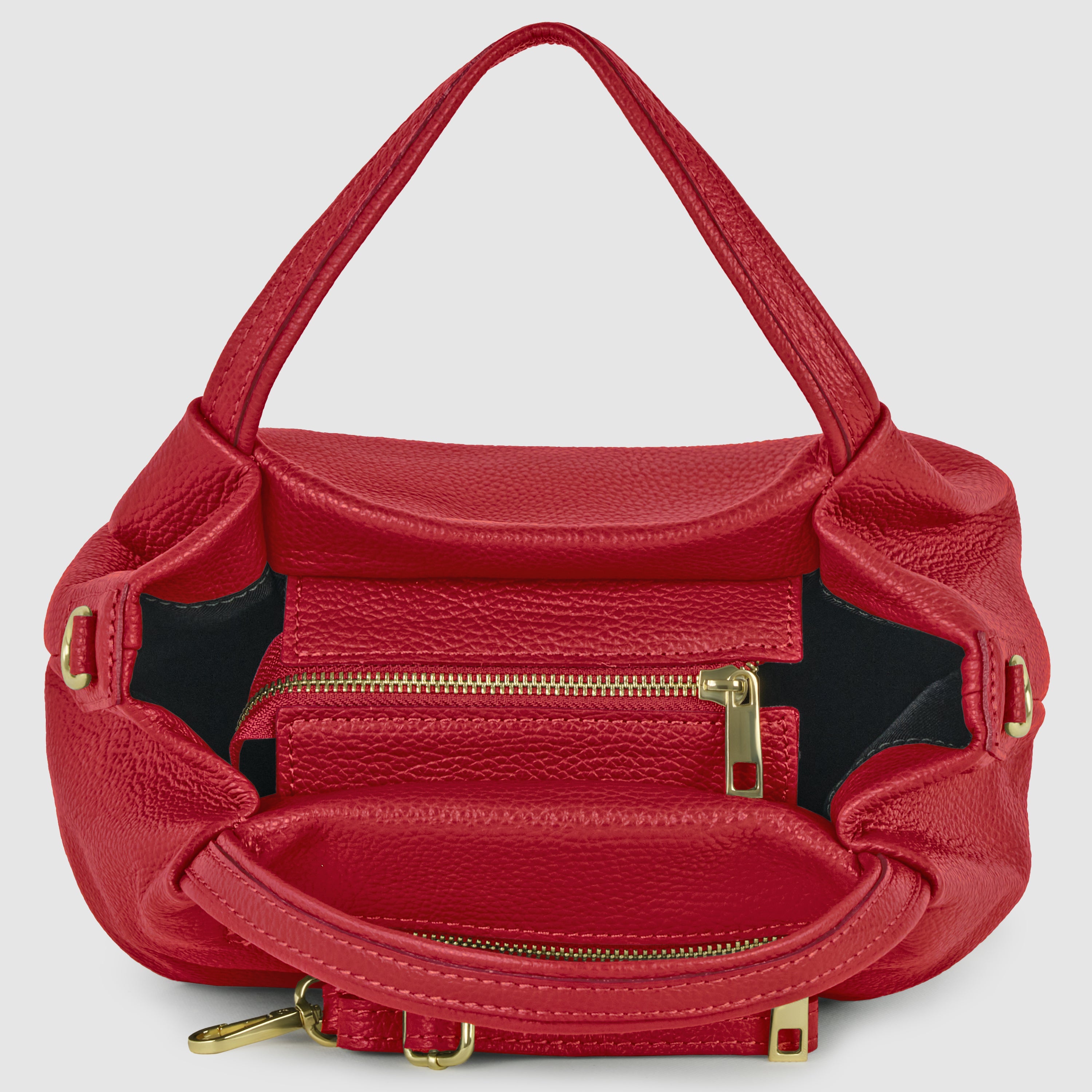 Italian Genuine Calf Leather Top-Handle Bag 322055