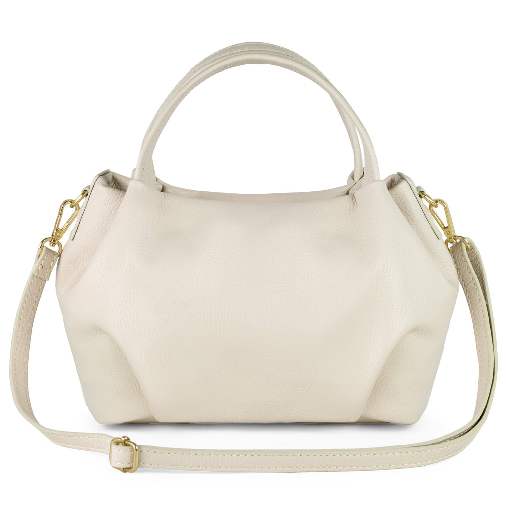 Italian Genuine Calf Leather Top-Handle Bag 322055