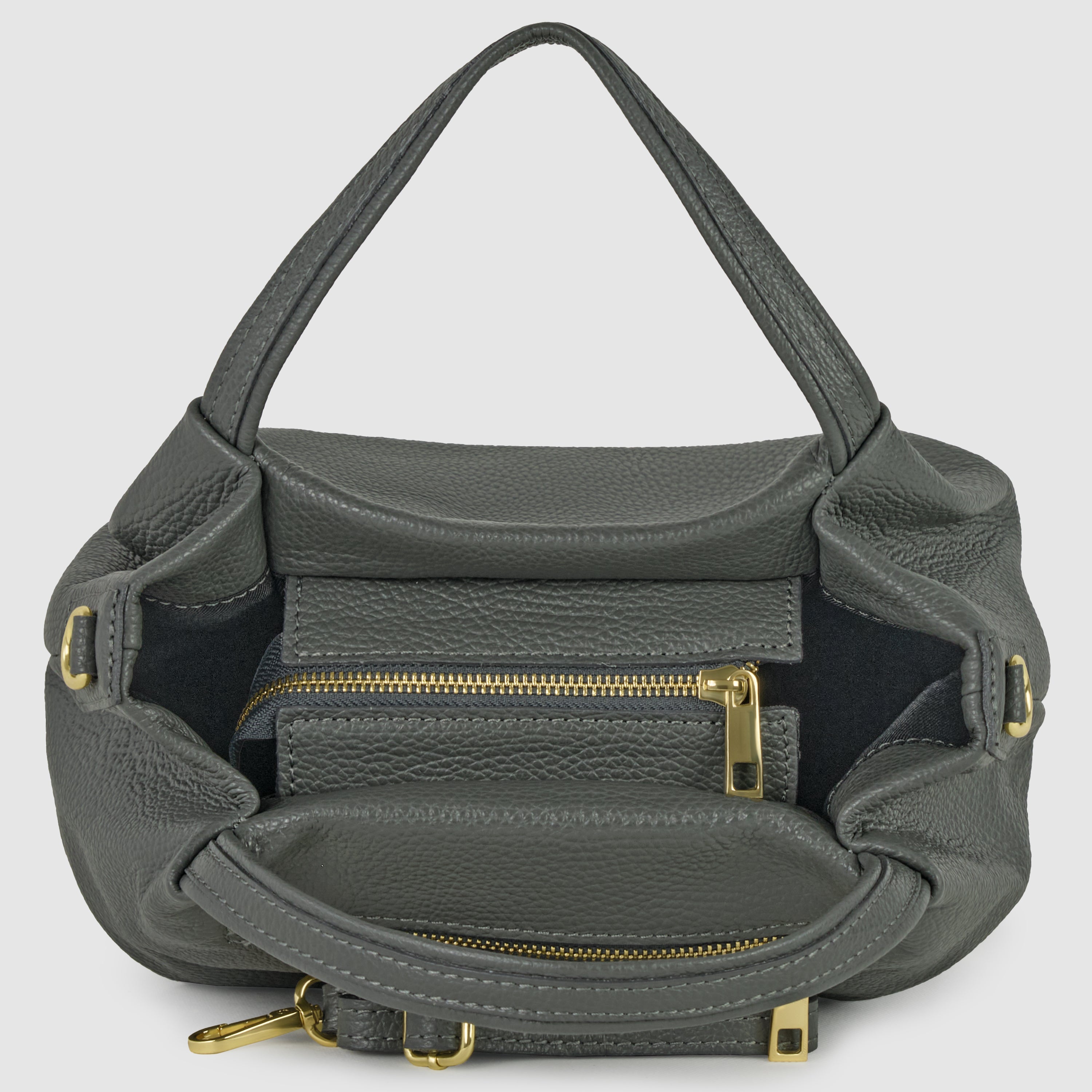 Italian Genuine Calf Leather Top-Handle Bag 322055