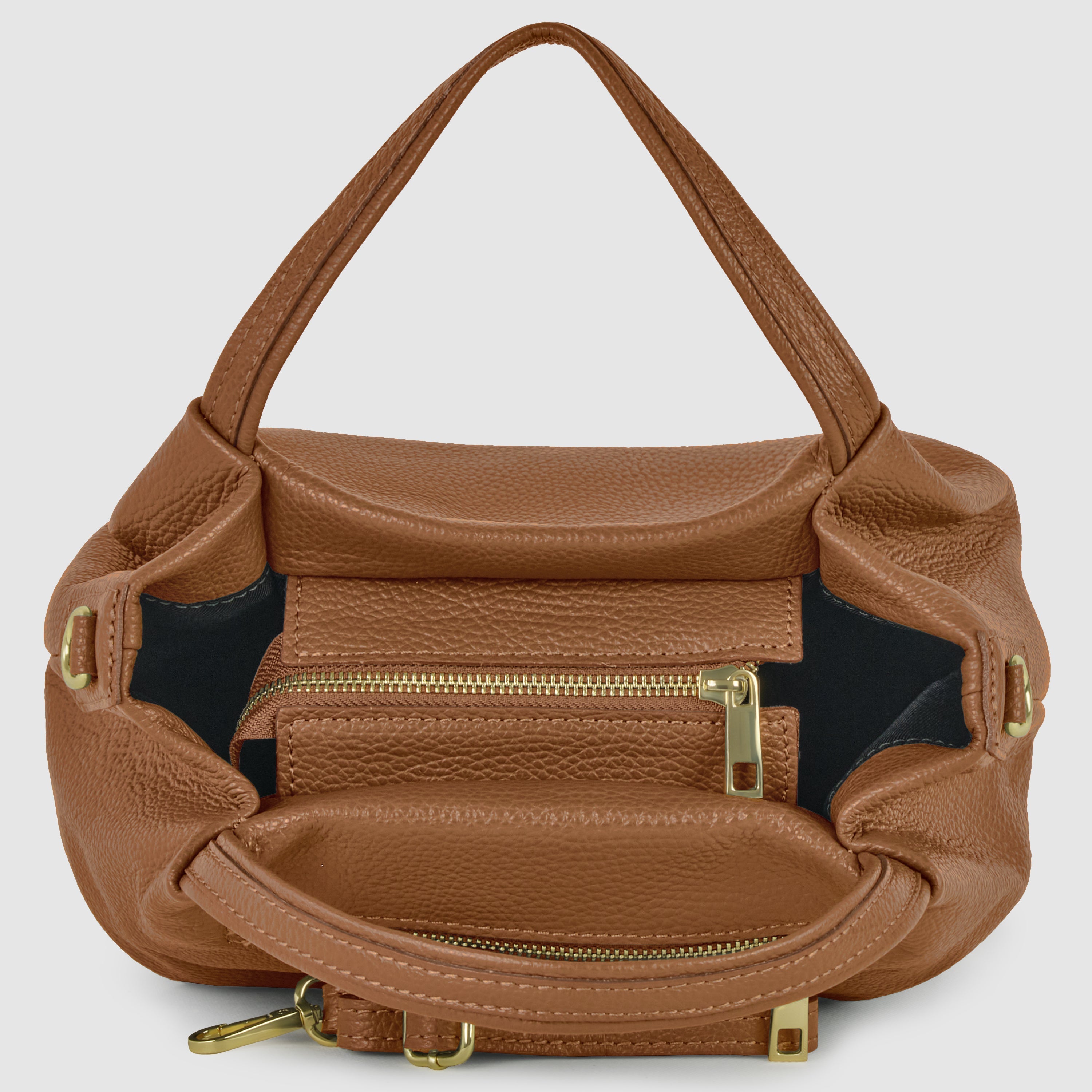 Italian Genuine Calf Leather Top-Handle Bag 322055