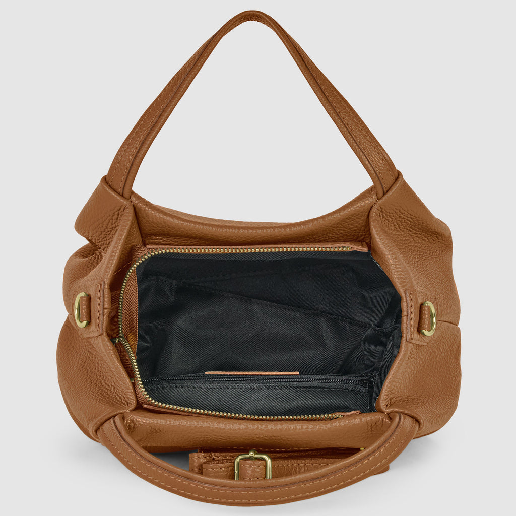 Italian Genuine Calf Leather Top-Handle Bag 322055