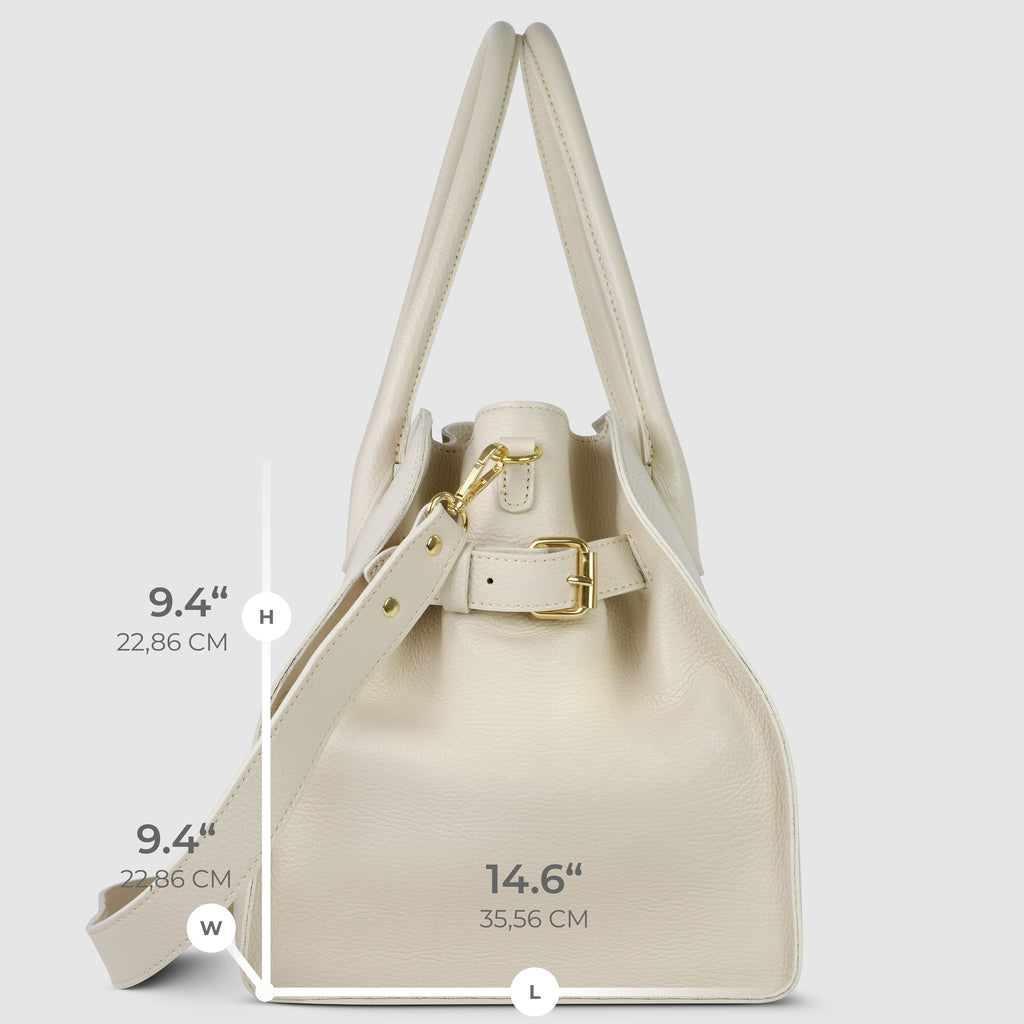 Italian Genuine Calf Leather Top-Handle Bag 413912