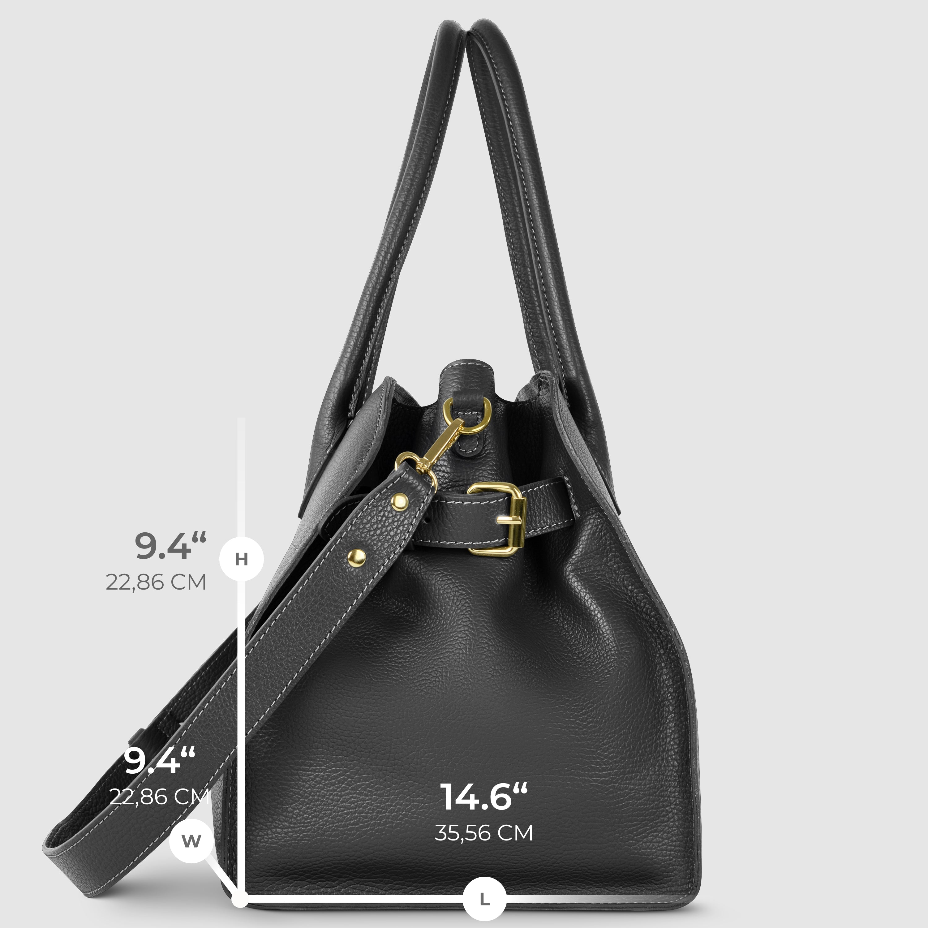 Italian Genuine Calf Leather Top-Handle Bag 413912