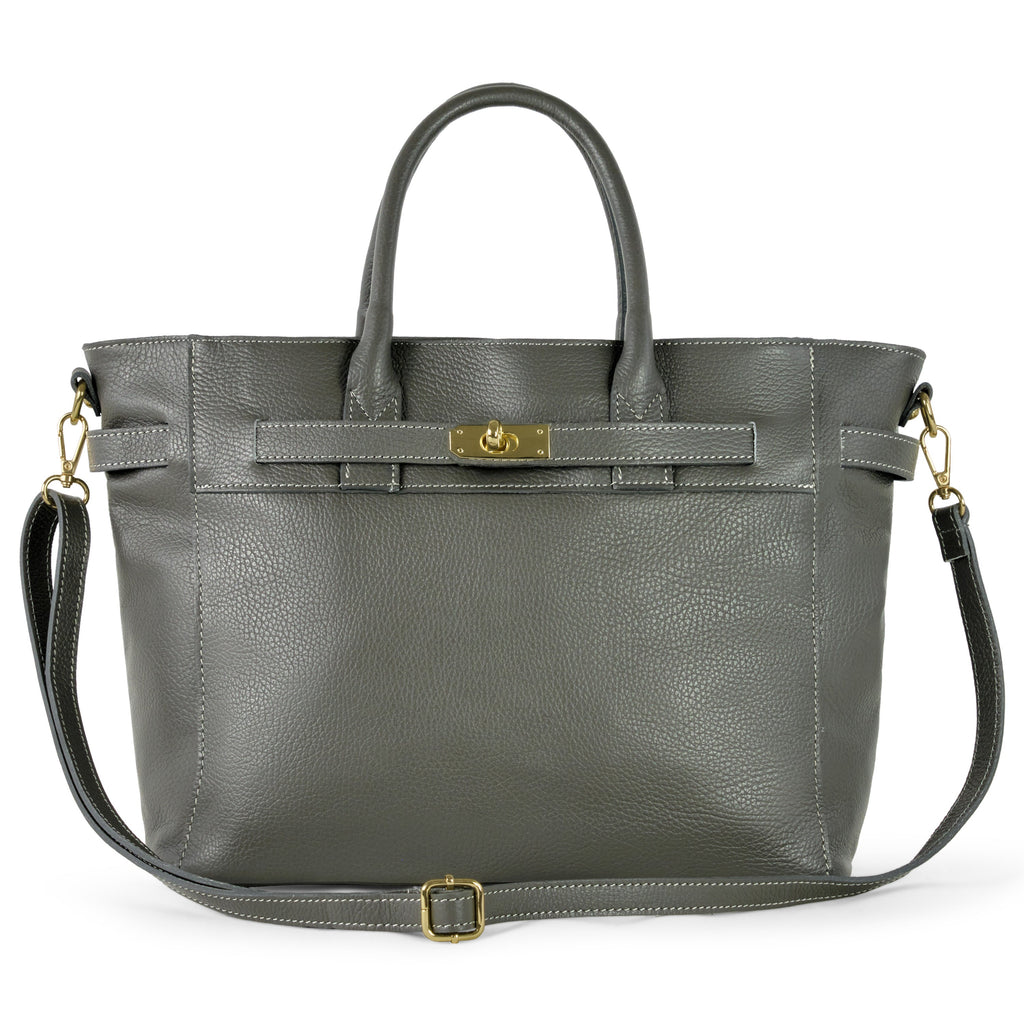 Italian Genuine Calf Leather Top-Handle Bag 233233