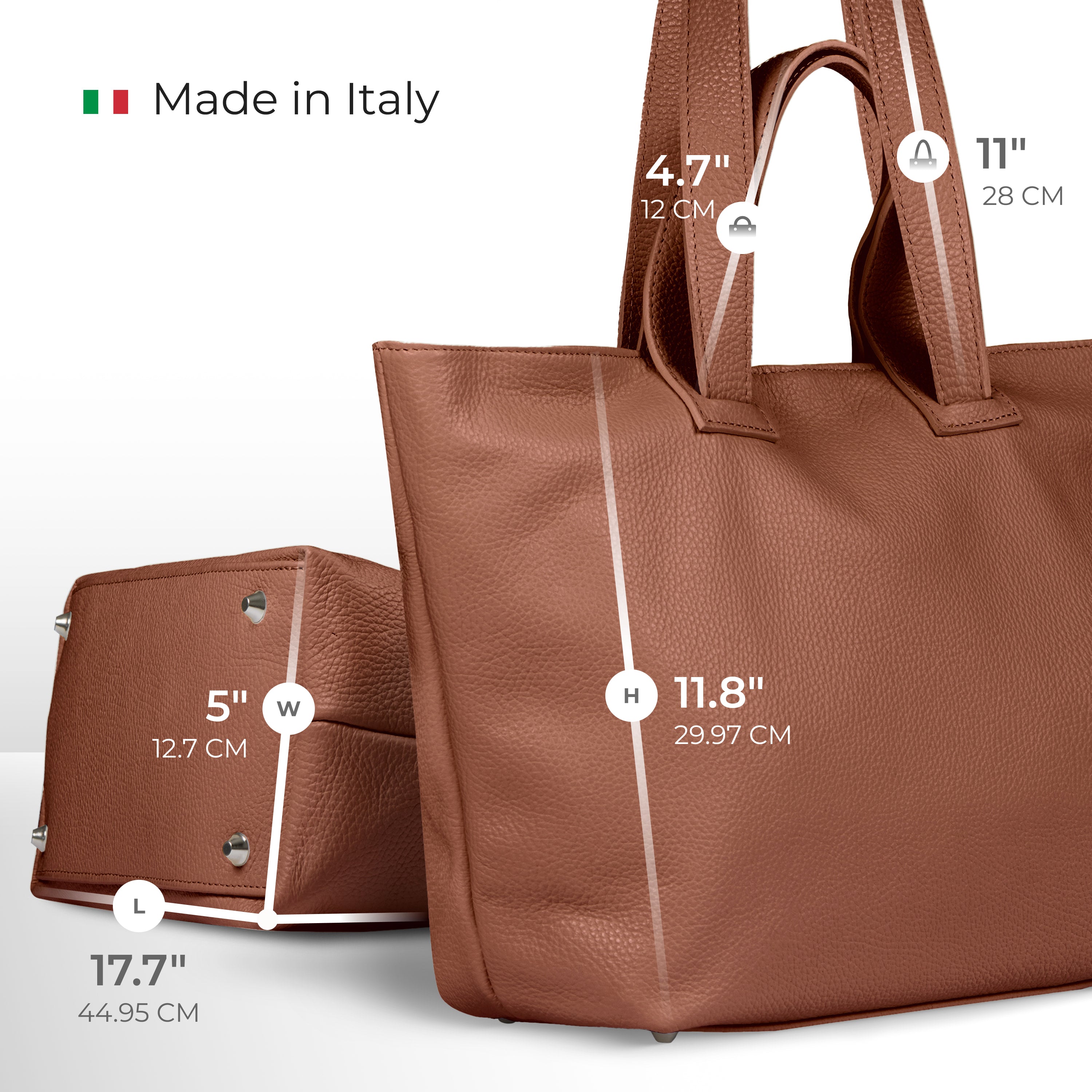 Italian Genuine Calf Leather Tote Bag 122500
