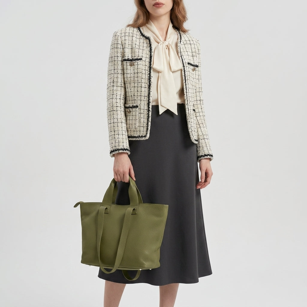 Italian Genuine Calf Leather Tote Bag 122500