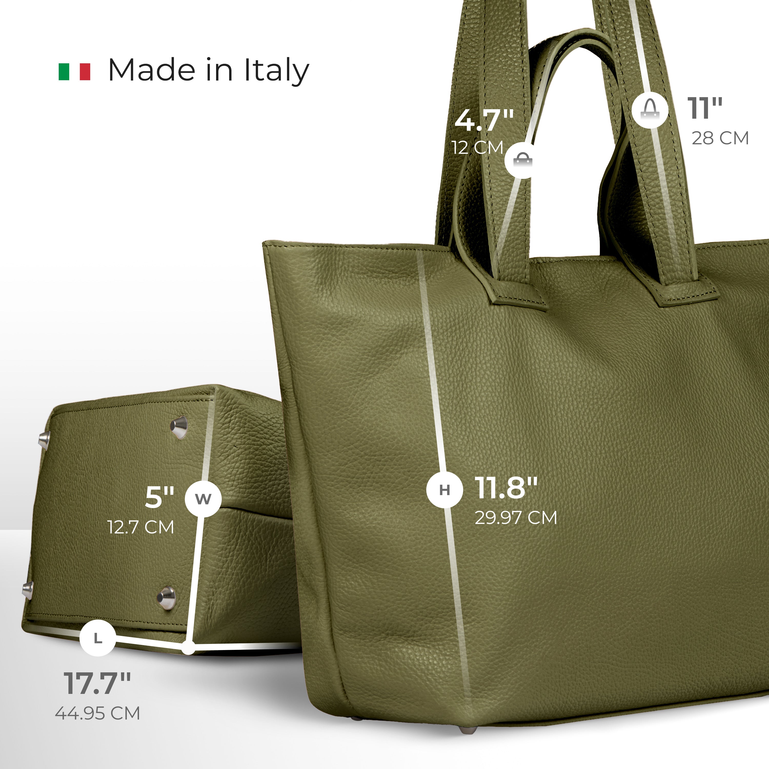 Italian Genuine Calf Leather Tote Bag 122500