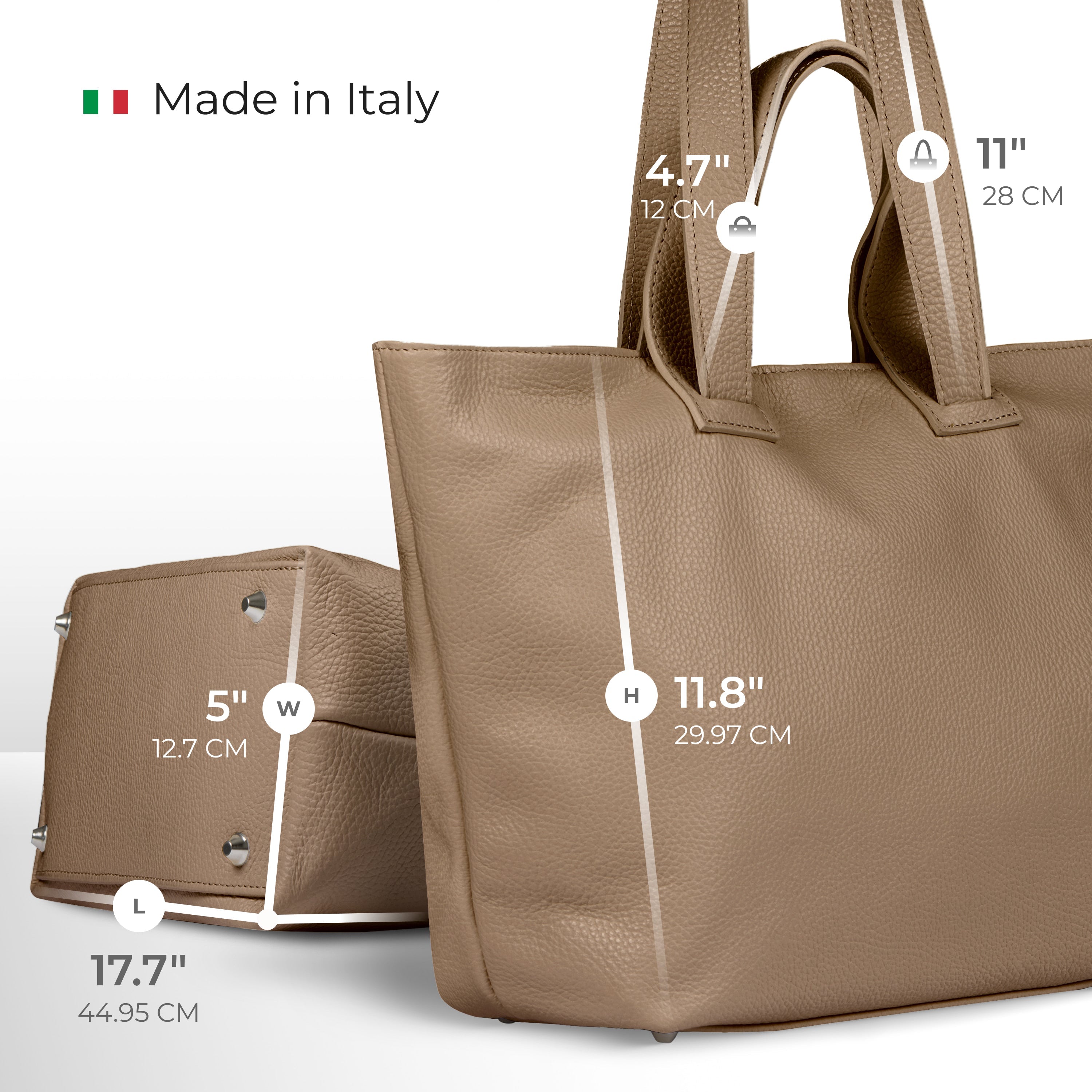 Italian Genuine Calf Leather Tote Bag 122500