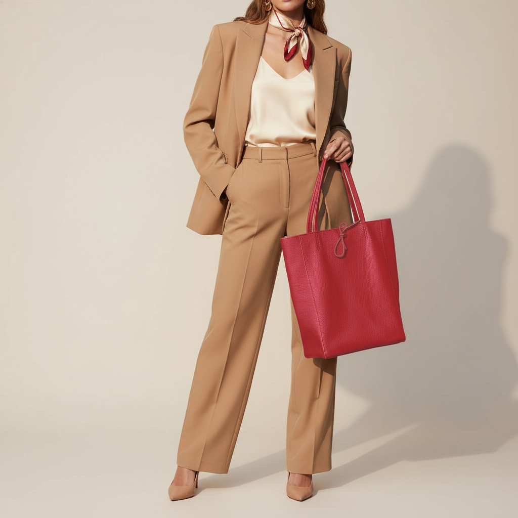 Italian Genuine Calf Leather Tote Bag 201718
