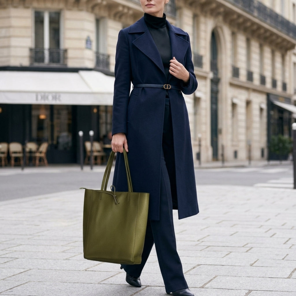 Italian Genuine Calf Leather Tote Bag 201718