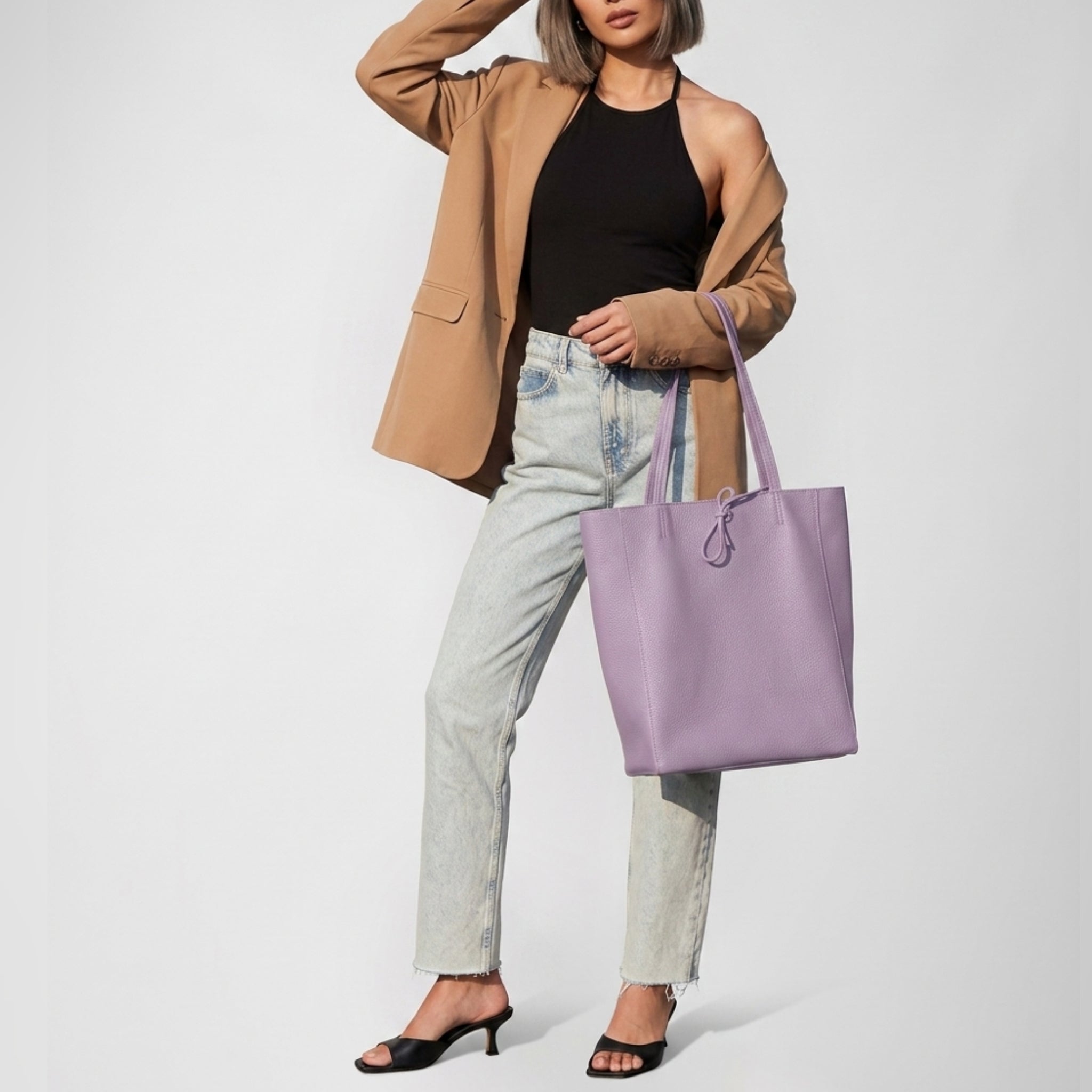 Italian Genuine Calf Leather Tote Bag 201718