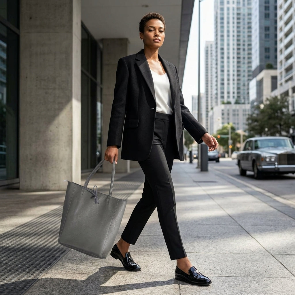 Italian Genuine Calf Leather Tote Bag 201718