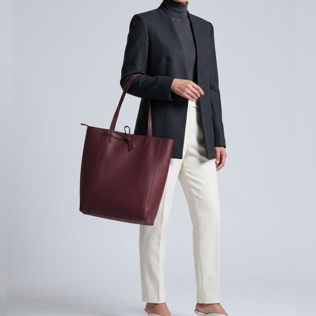 Italian Genuine Calf Leather Tote Bag 201718