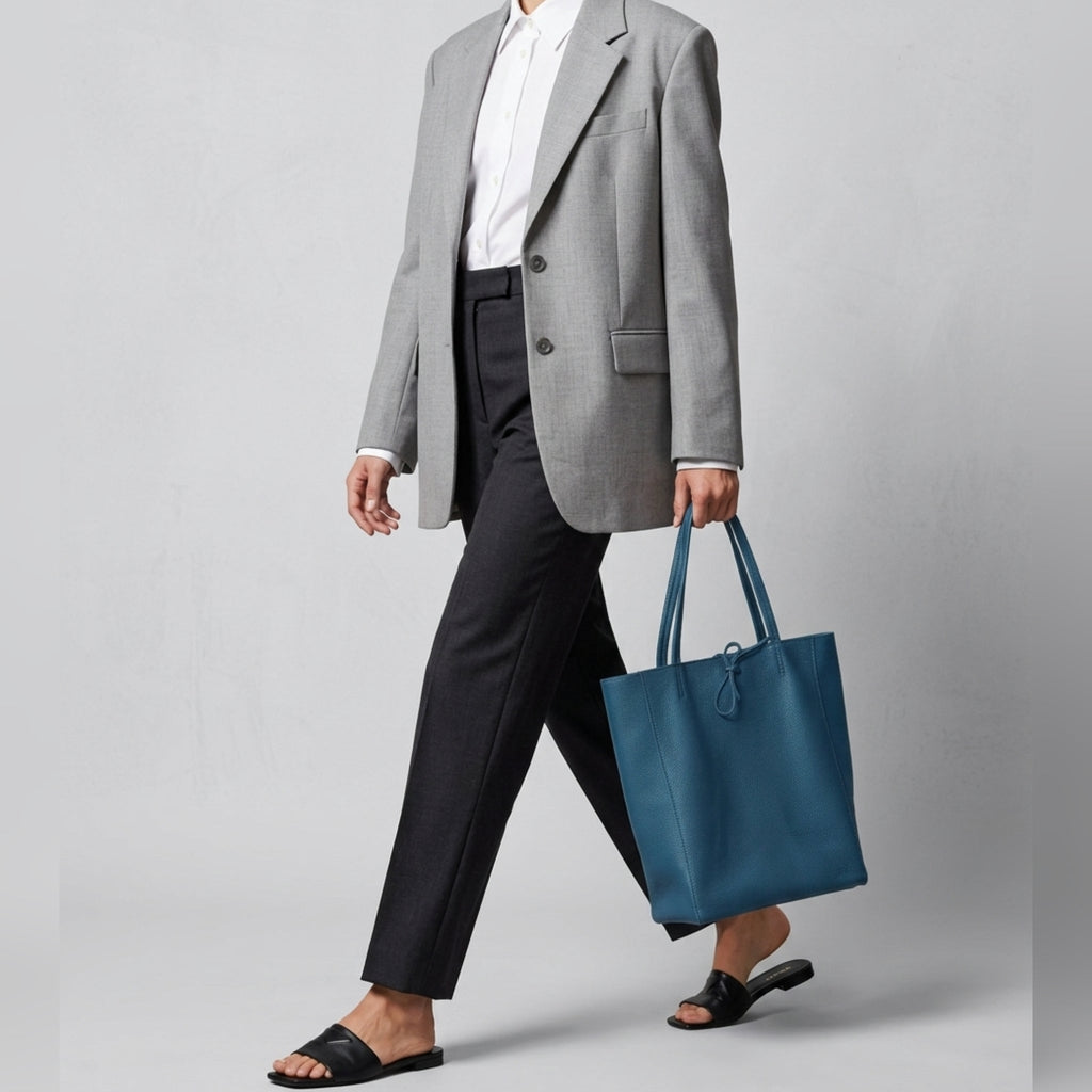 Italian Genuine Calf Leather Tote Bag 201718