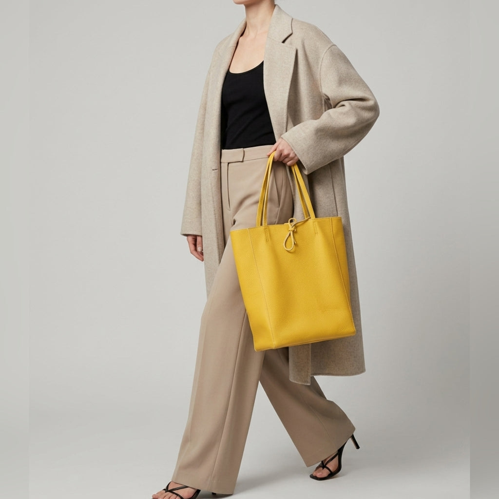 Italian Genuine Calf Leather Tote Bag 201718