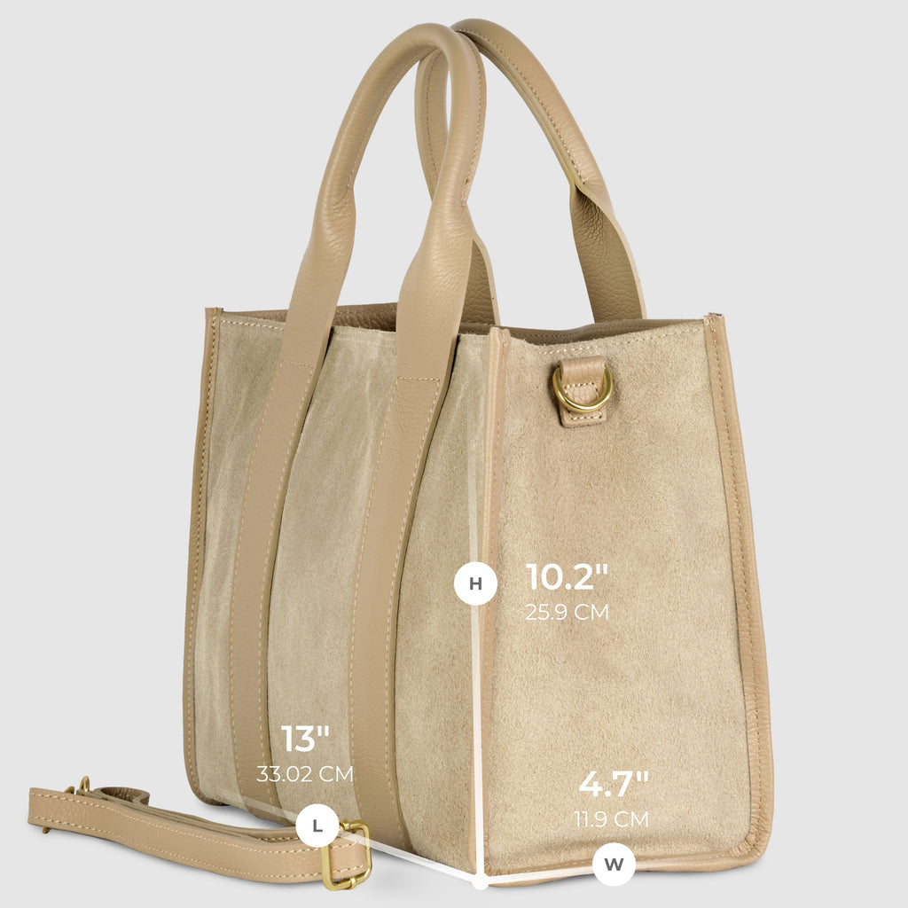 Italian Genuine Suede Tote Bag 282611