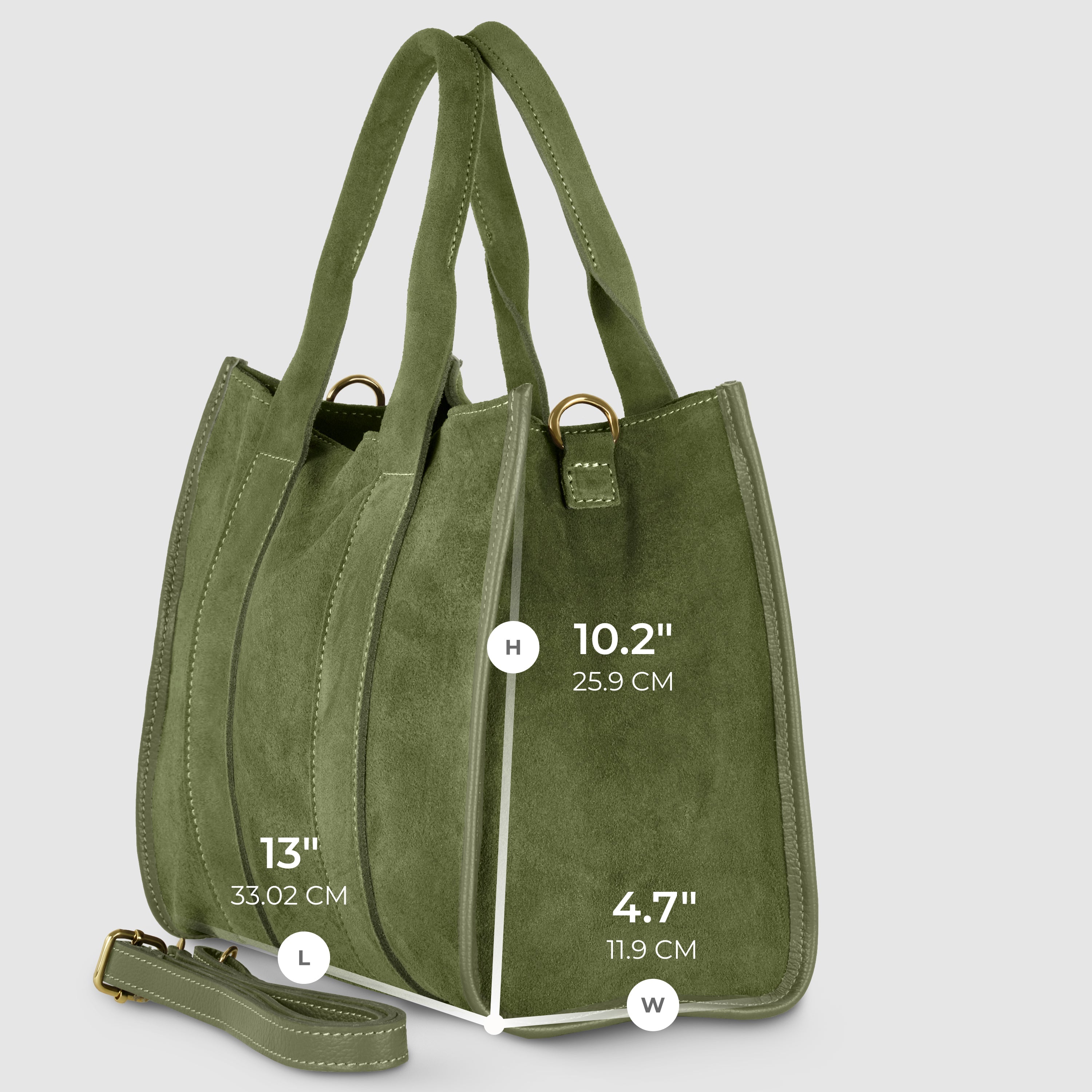 Italian Genuine Suede Tote Bag 282611