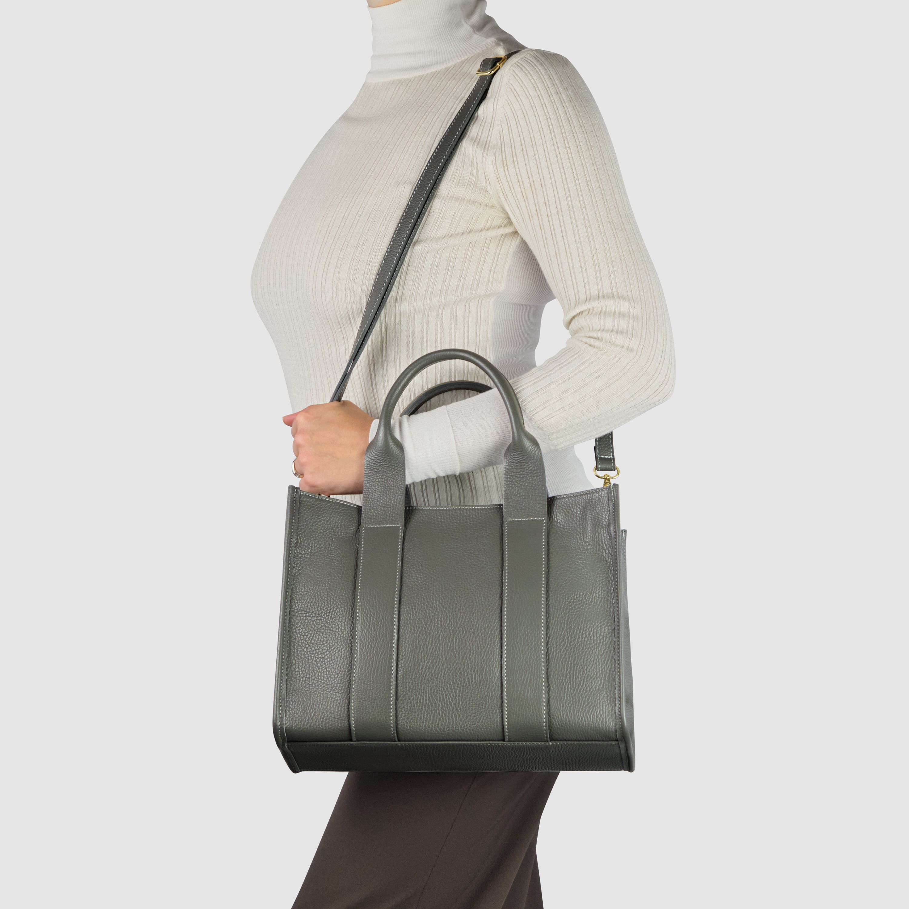Italian Genuine Calf Leather Tote Bag 282611