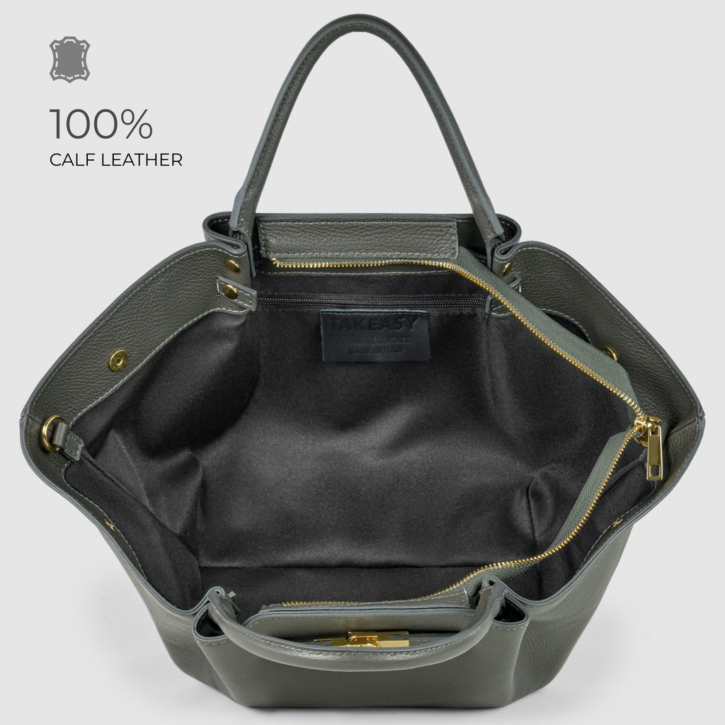 Italian Genuine Calf Leather Tote Bag 312913