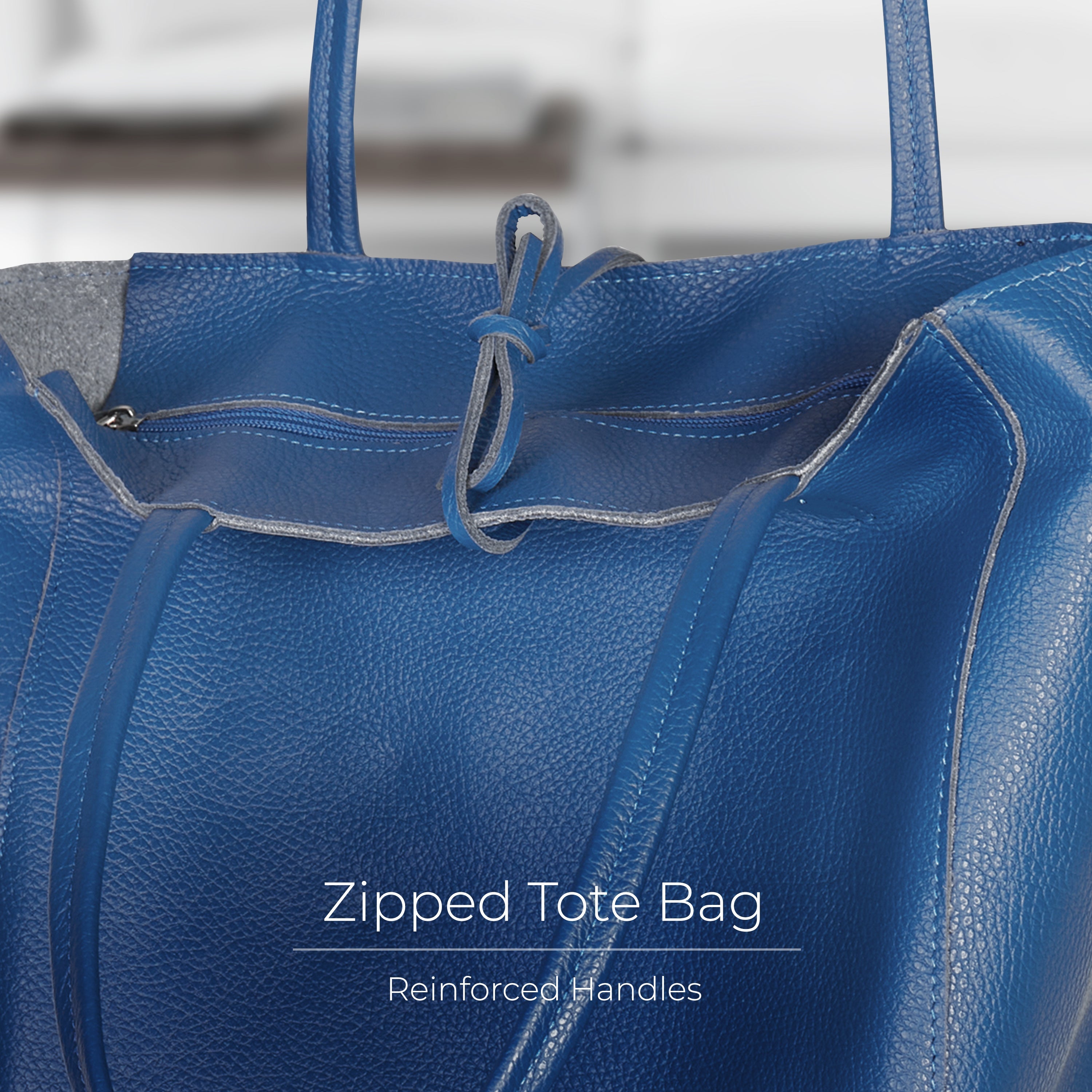 Italian Genuine Calf Leather Tote Bag 201718
