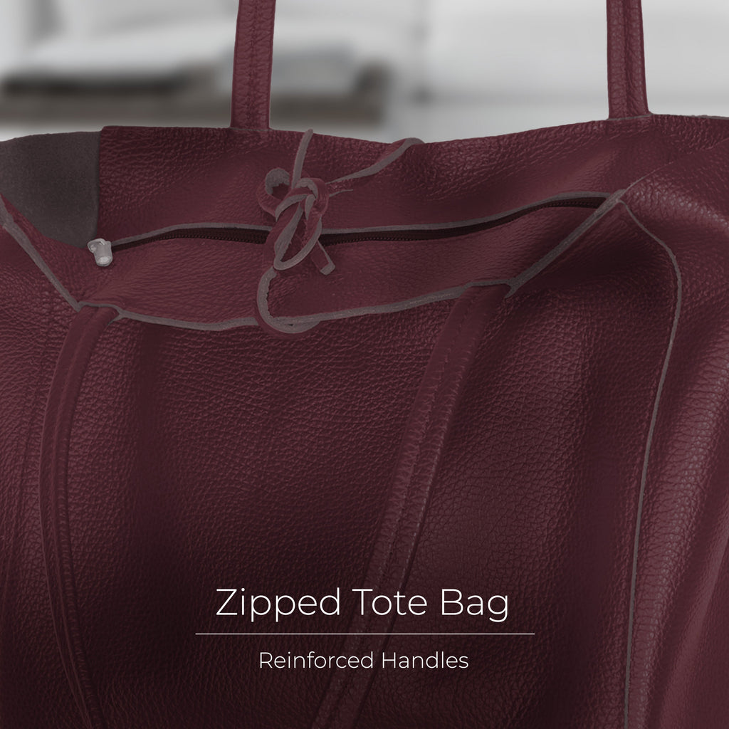 Italian Genuine Calf Leather Tote Bag 201718