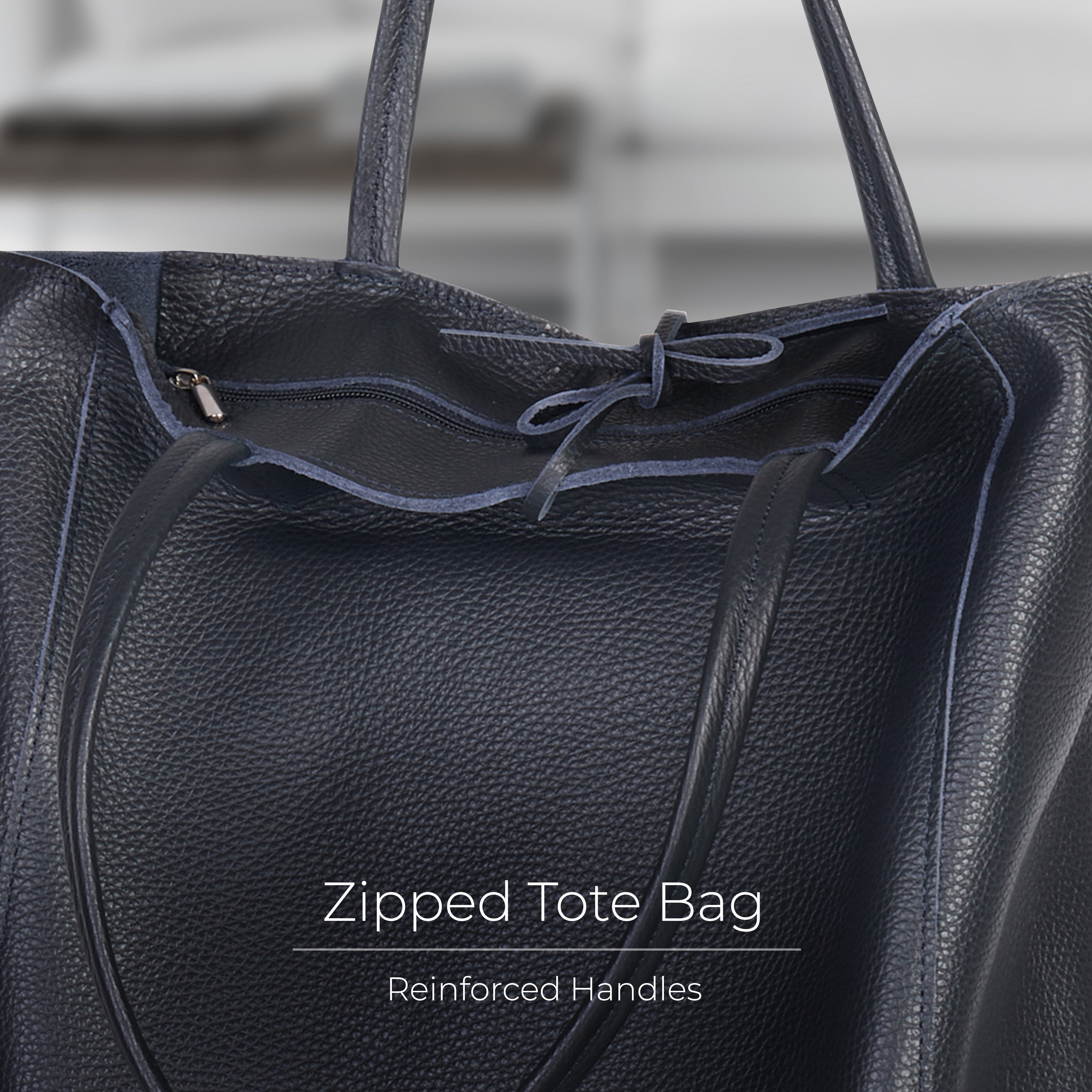 Italian Genuine Calf Leather Tote Bag 201718
