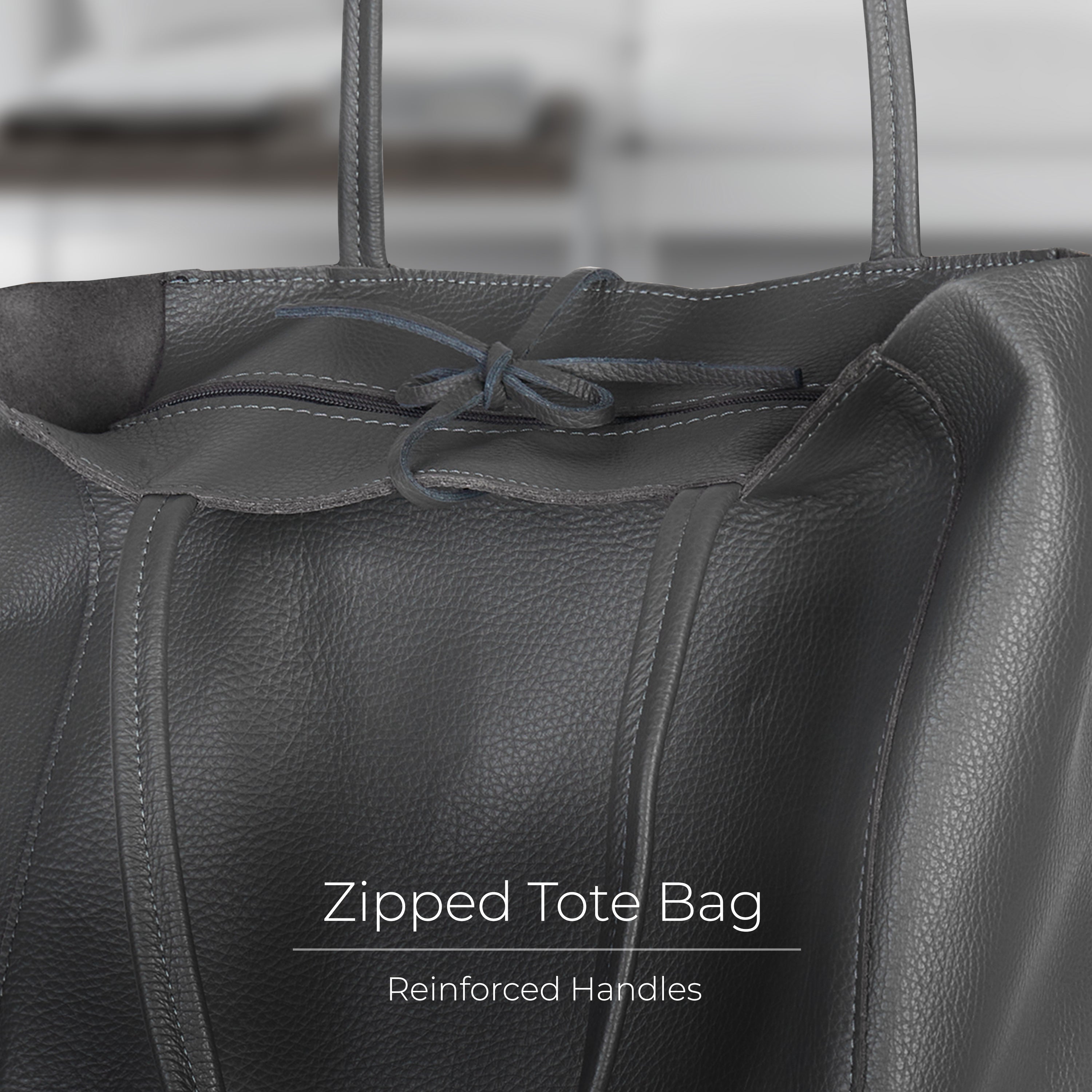 Italian Genuine Calf Leather Tote Bag 201718