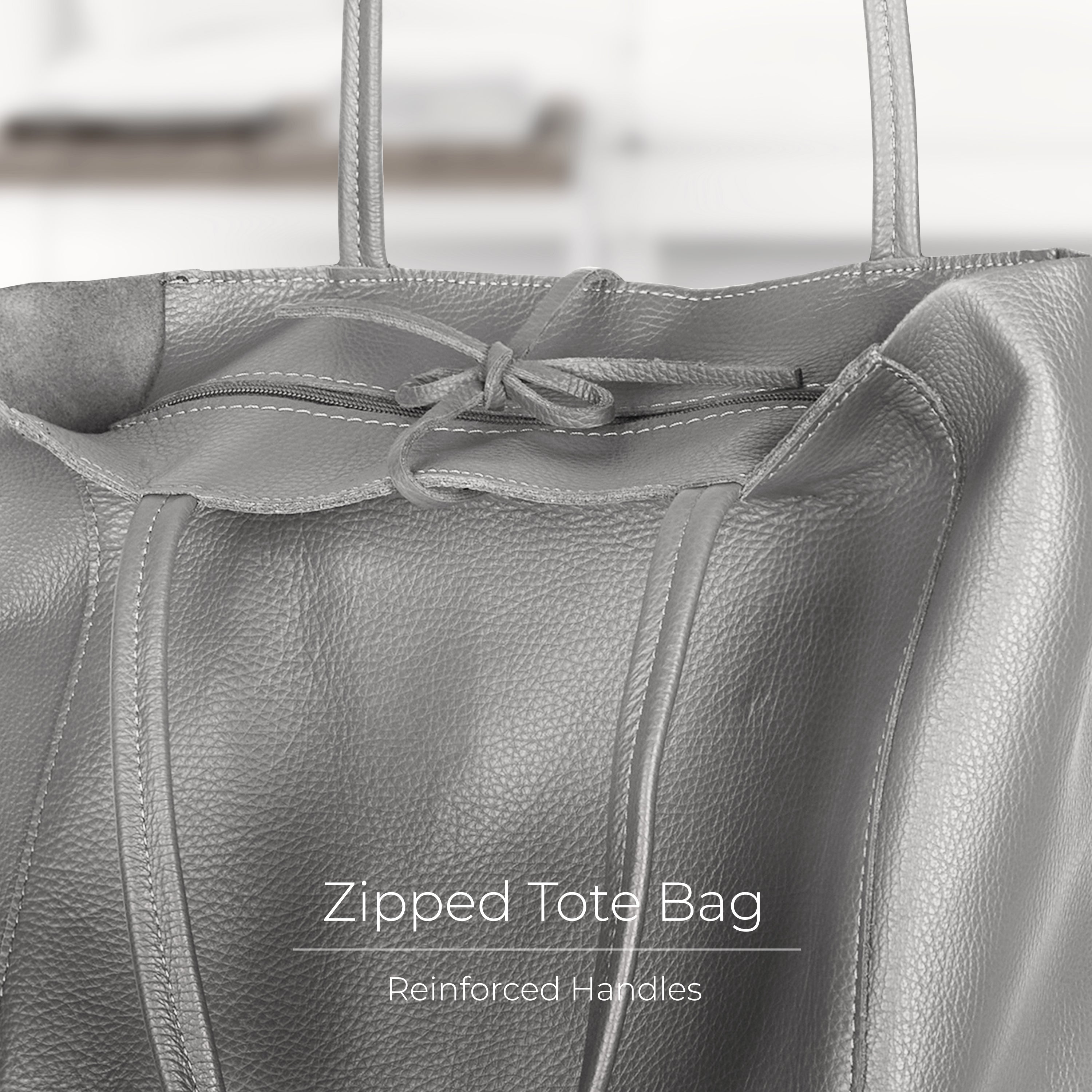 Italian Genuine Calf Leather Tote Bag 201718