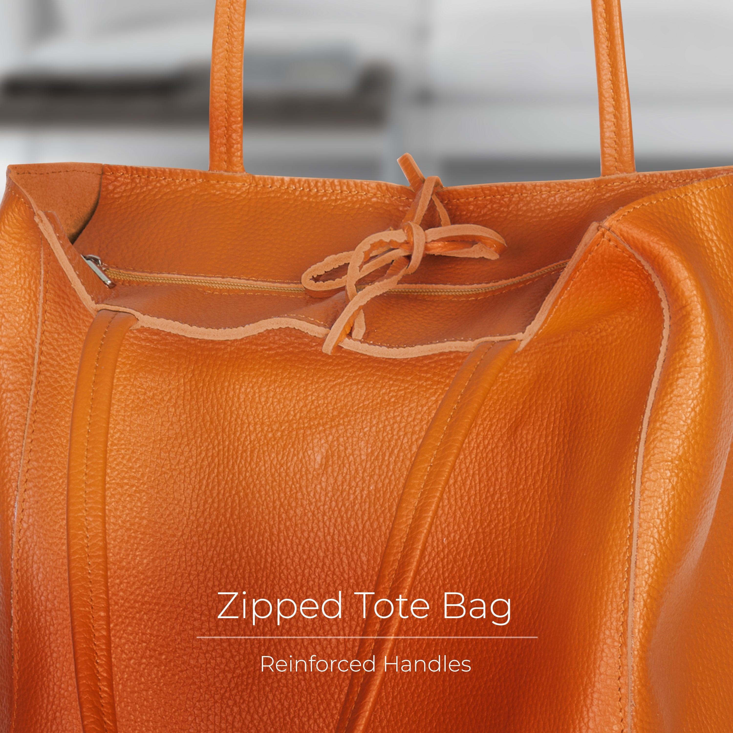 Italian Genuine Calf Leather Tote Bag 201718