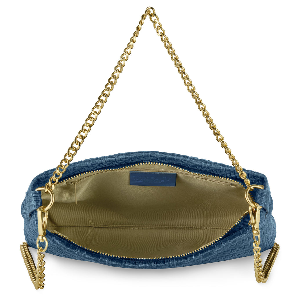 Italian Genuine Grid Suede Crossbody Bag 101315