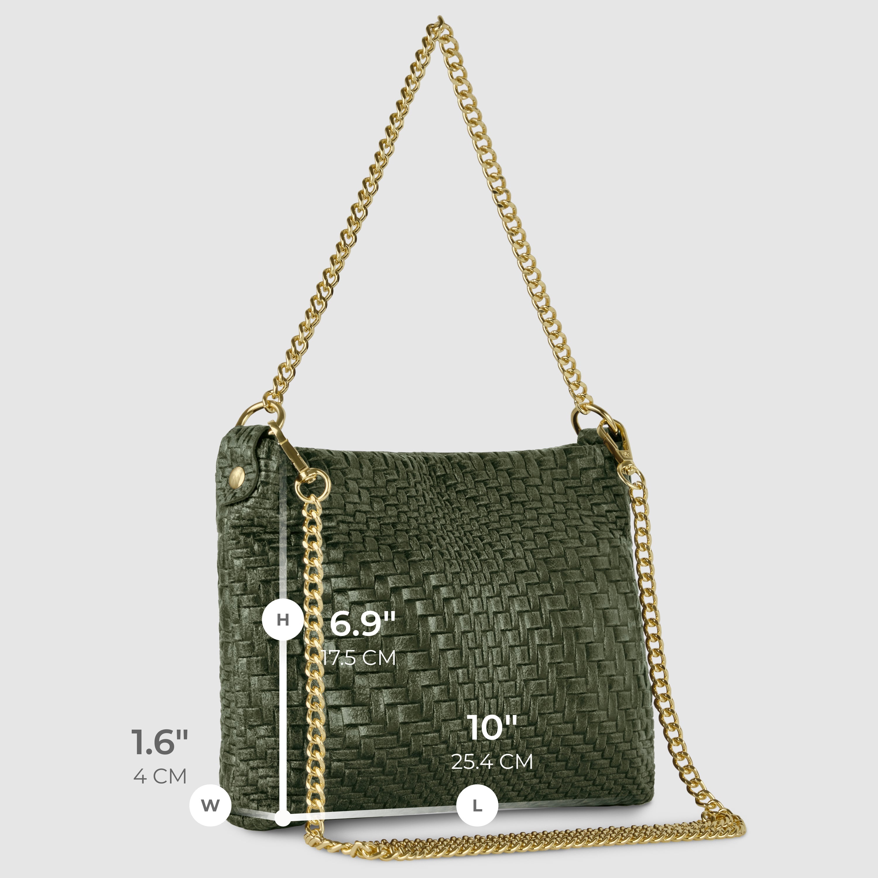 Italian Genuine Grid Suede Crossbody Bag 101315