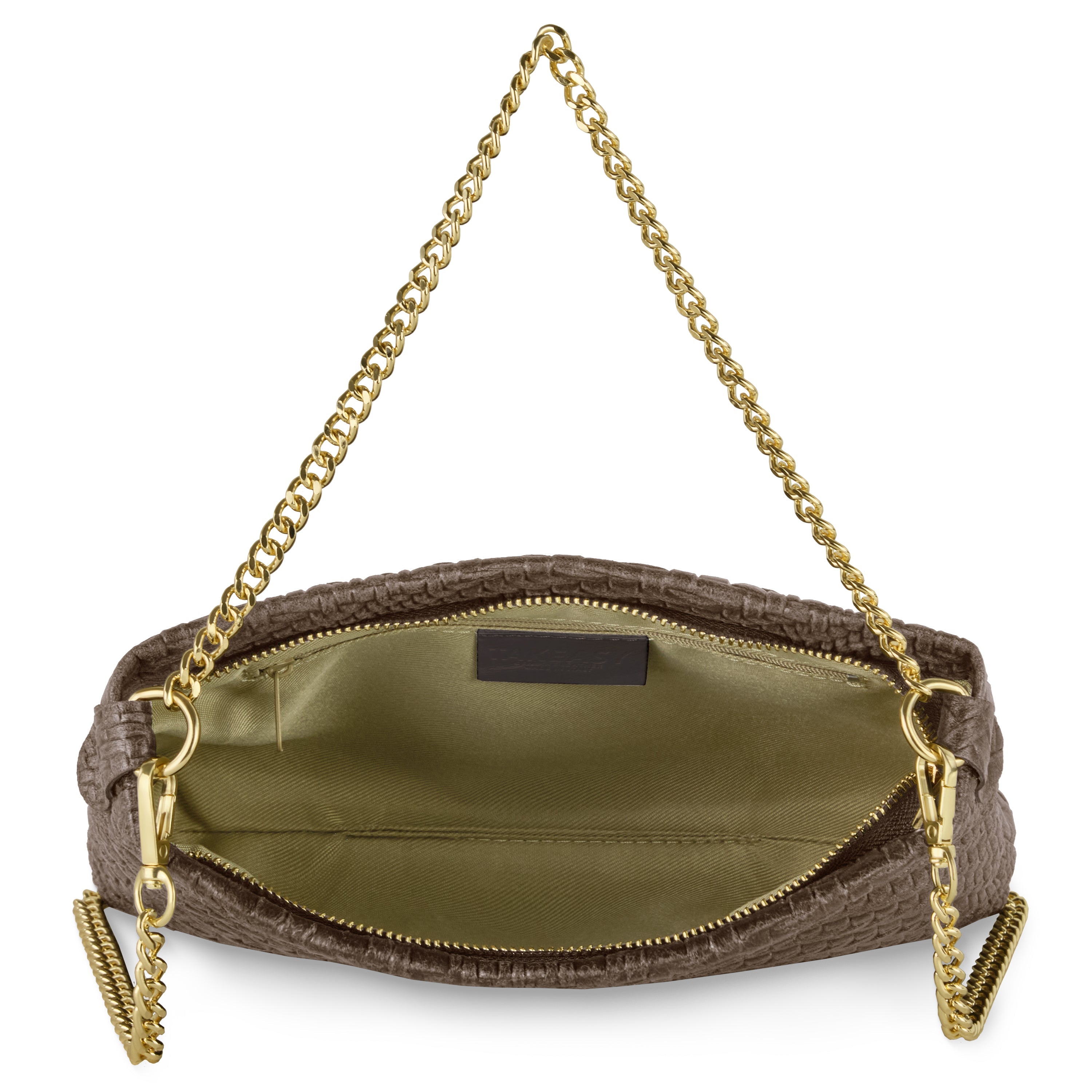 Italian Genuine Grid Suede Crossbody Bag 101315