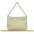 Italian Genuine Grid Suede Crossbody Bag 101315