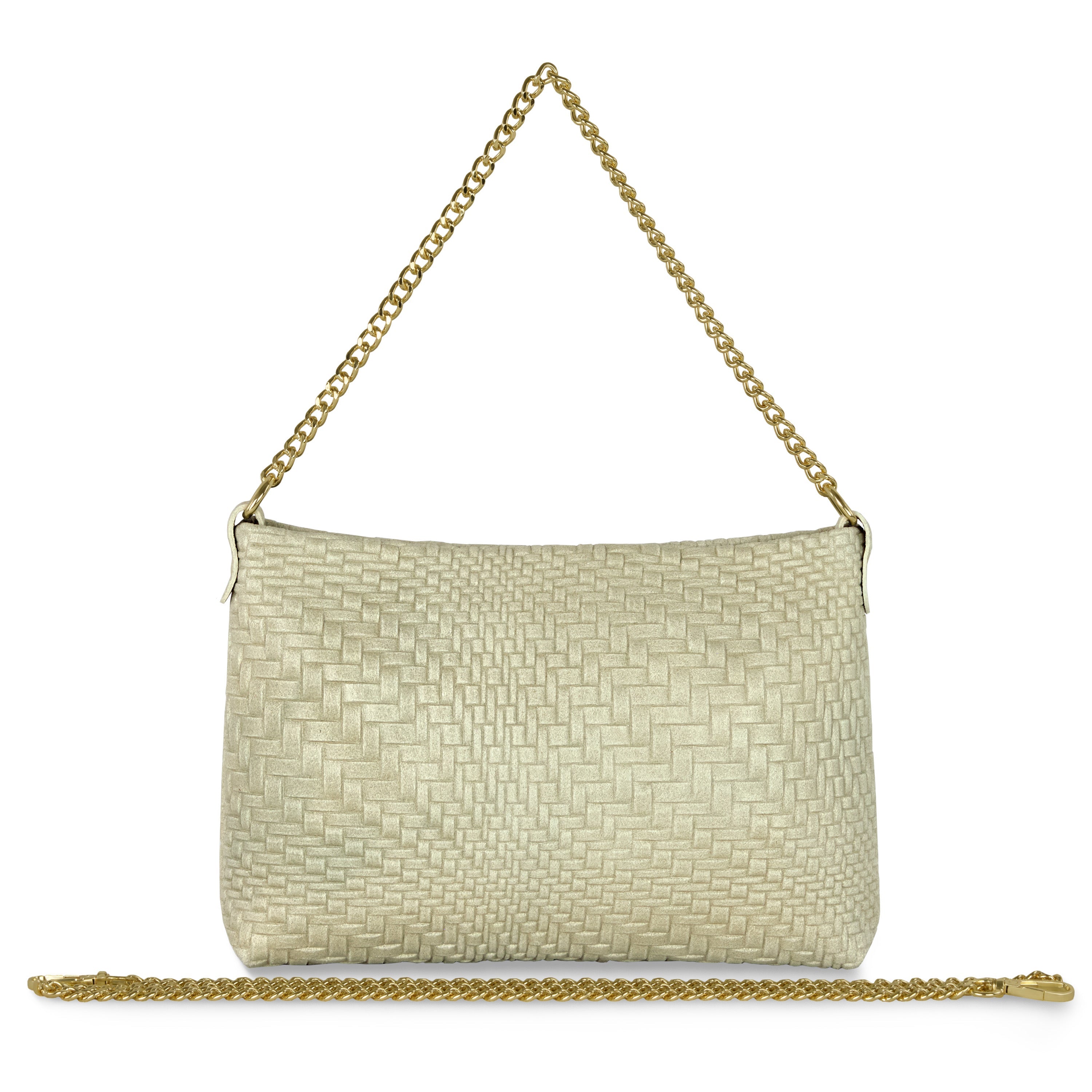 Italian Genuine Grid Suede Crossbody Bag 101315