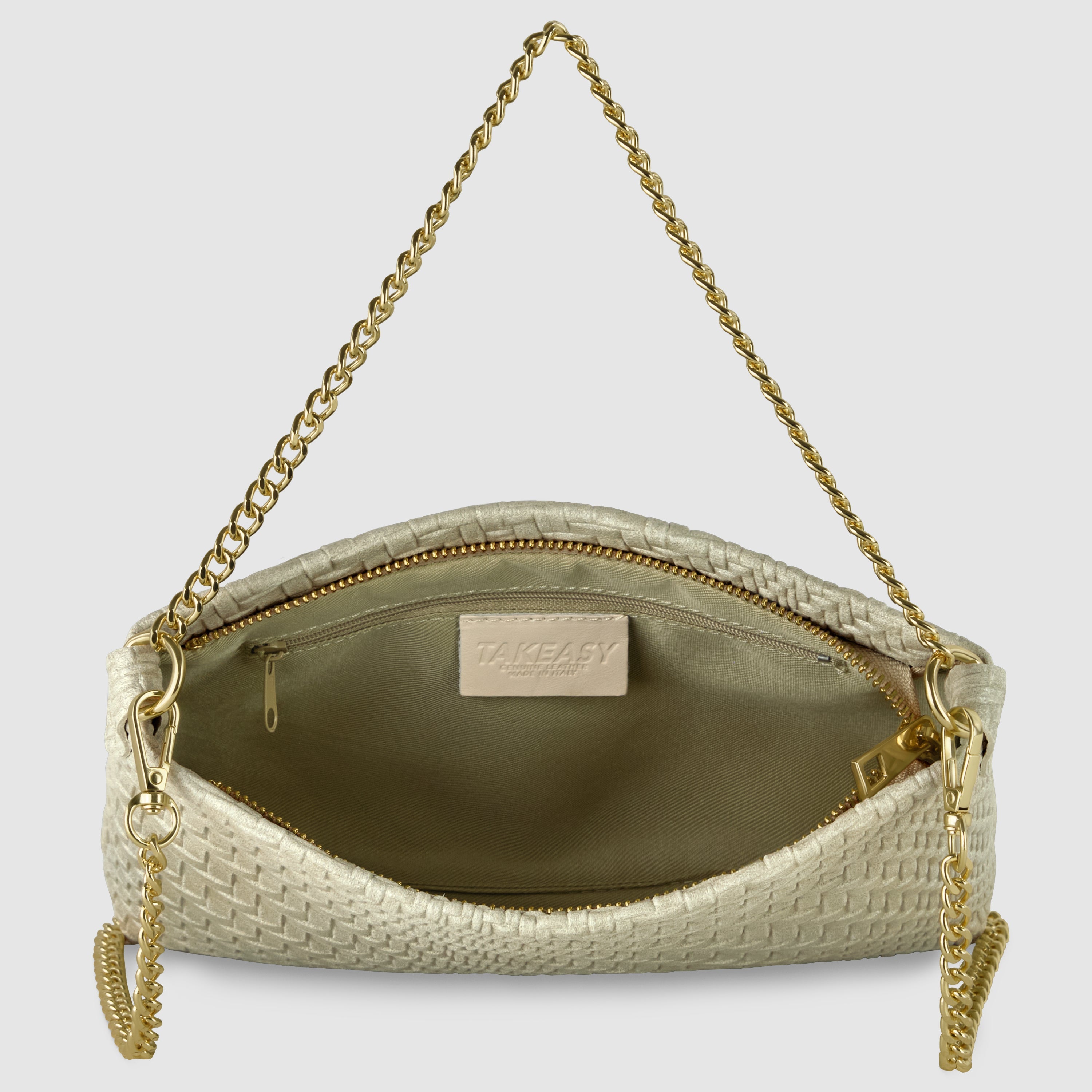 Italian Genuine Grid Suede Crossbody Bag 101315