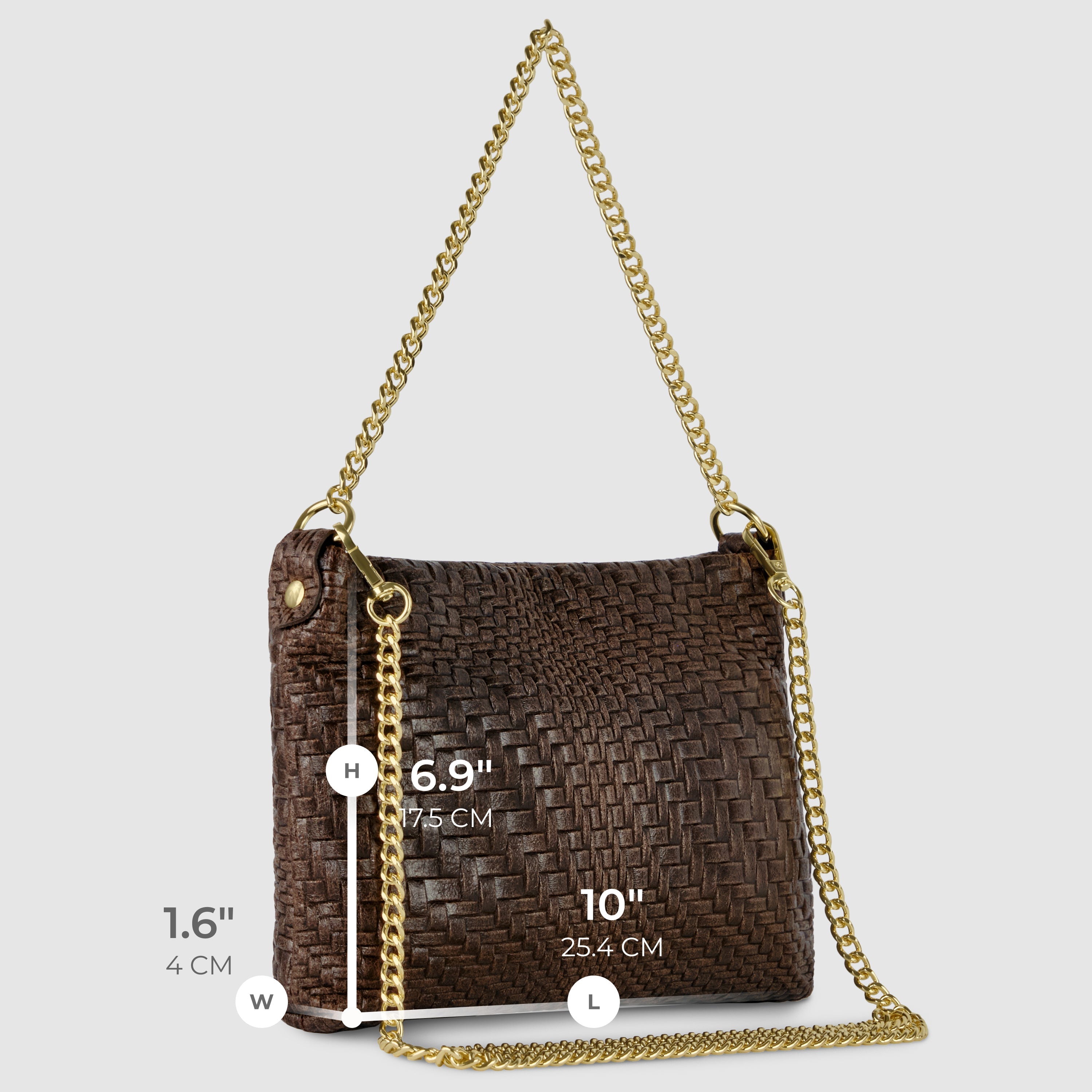 Italian Genuine Grid Suede Crossbody Bag 101315