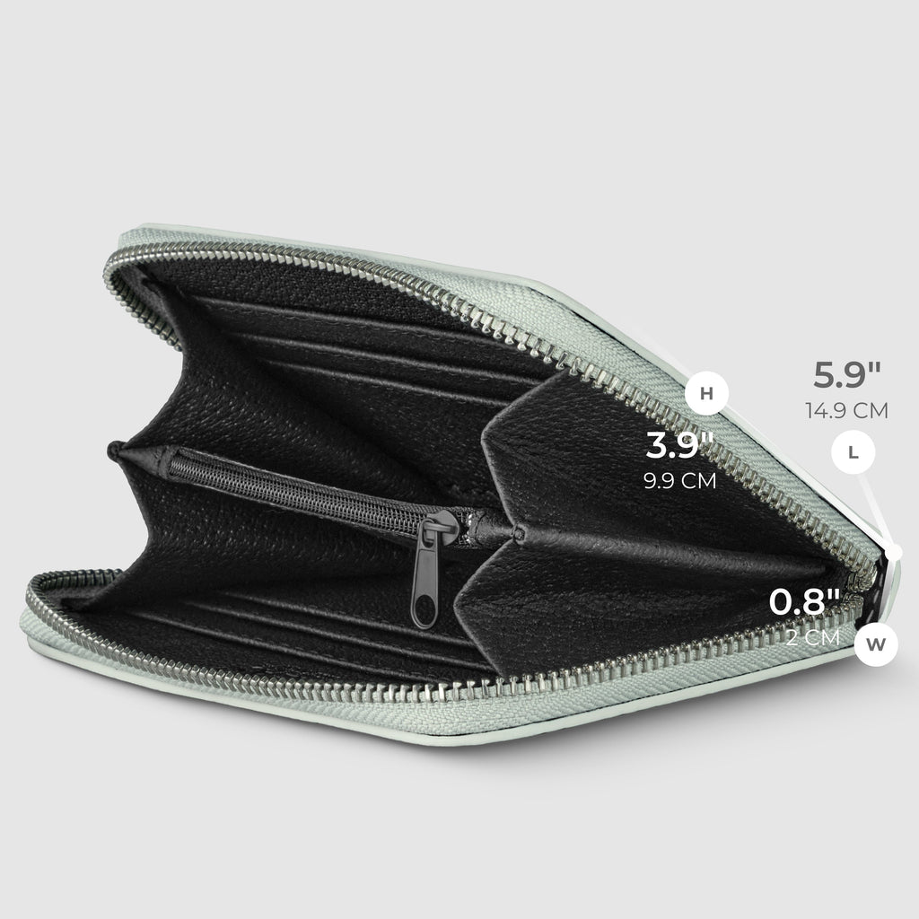 Italian Genuine Metallic Calf Leather Wallet 650988