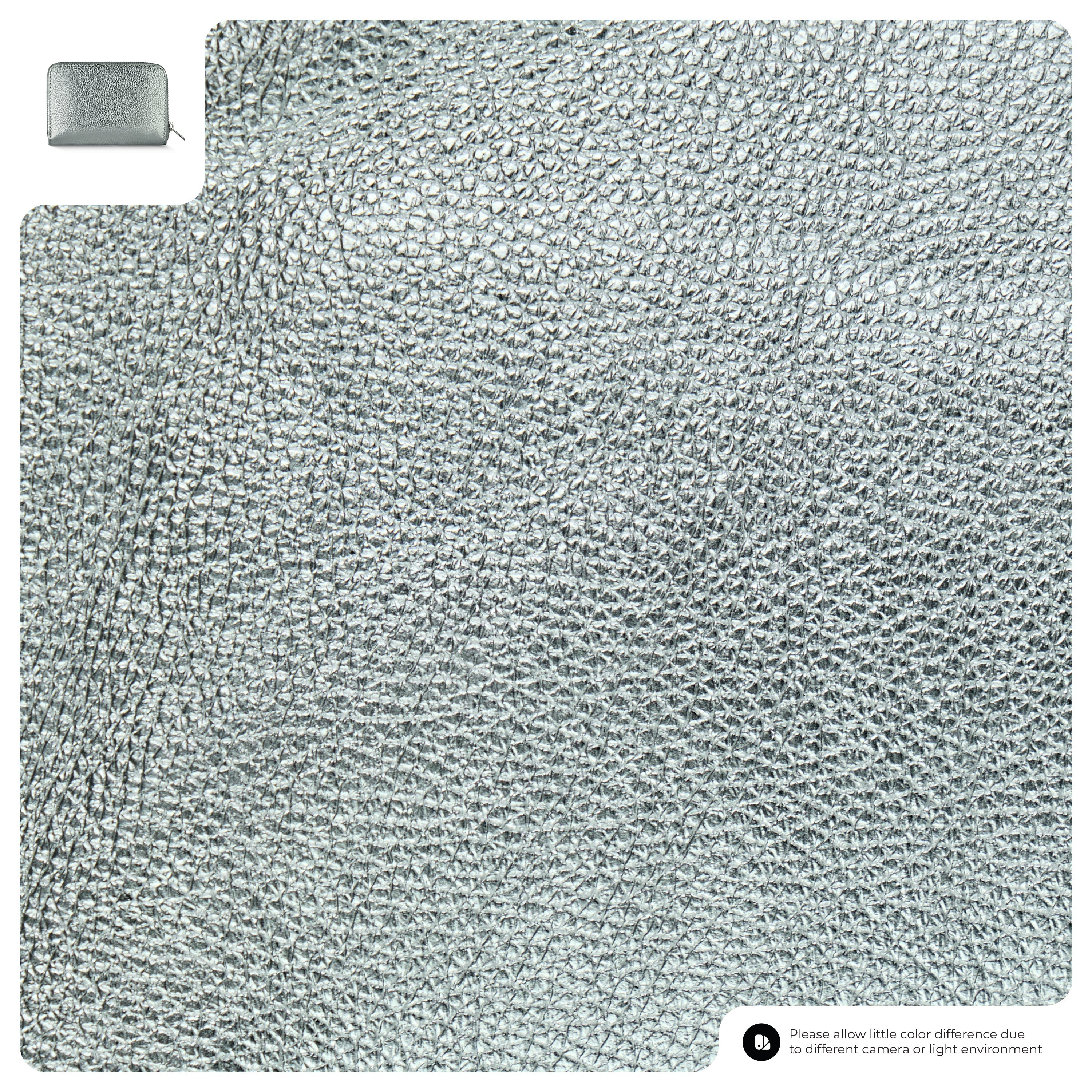 Italian Genuine Metallic Calf Leather Wallet 650988