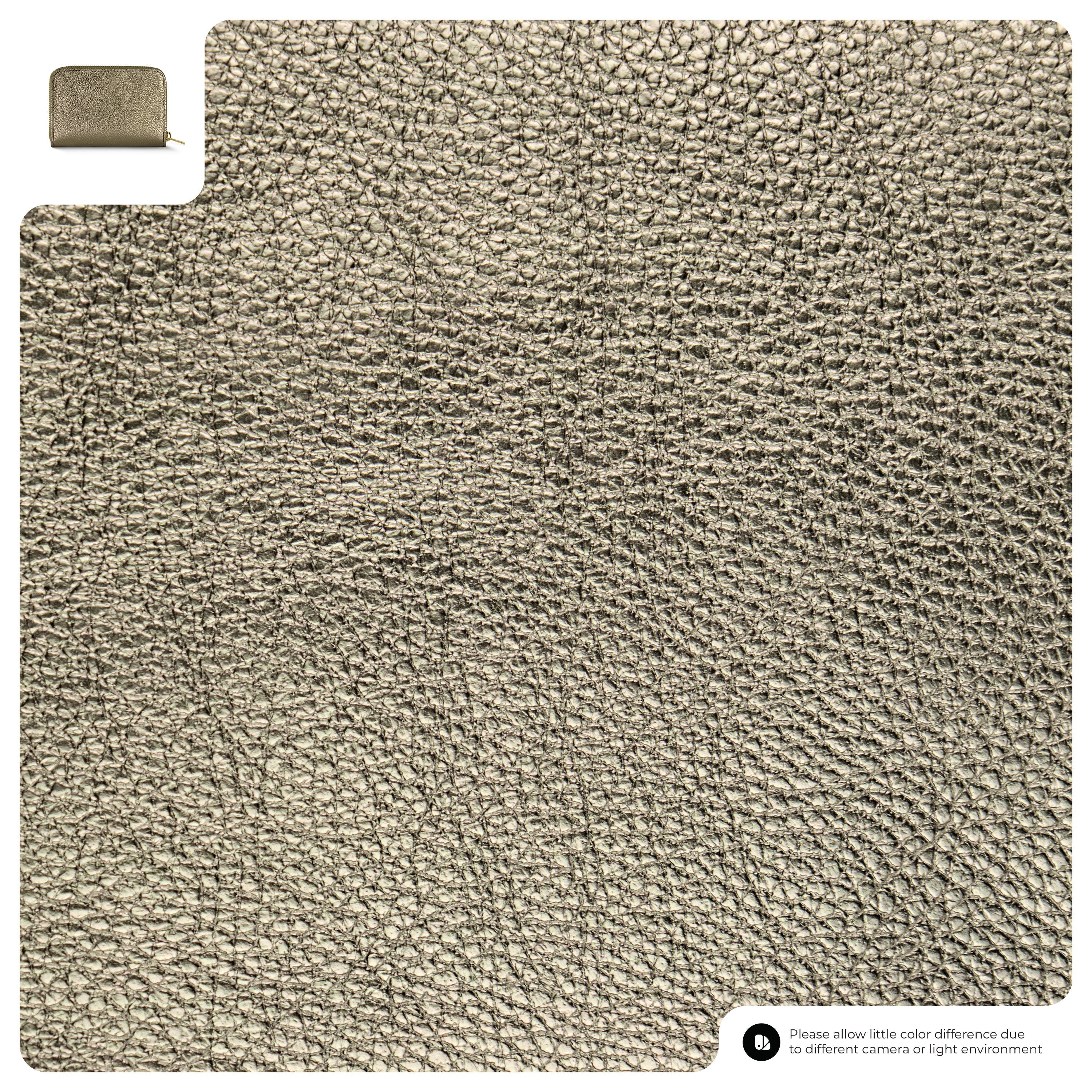 Italian Genuine Metallic Calf Leather Wallet 650988